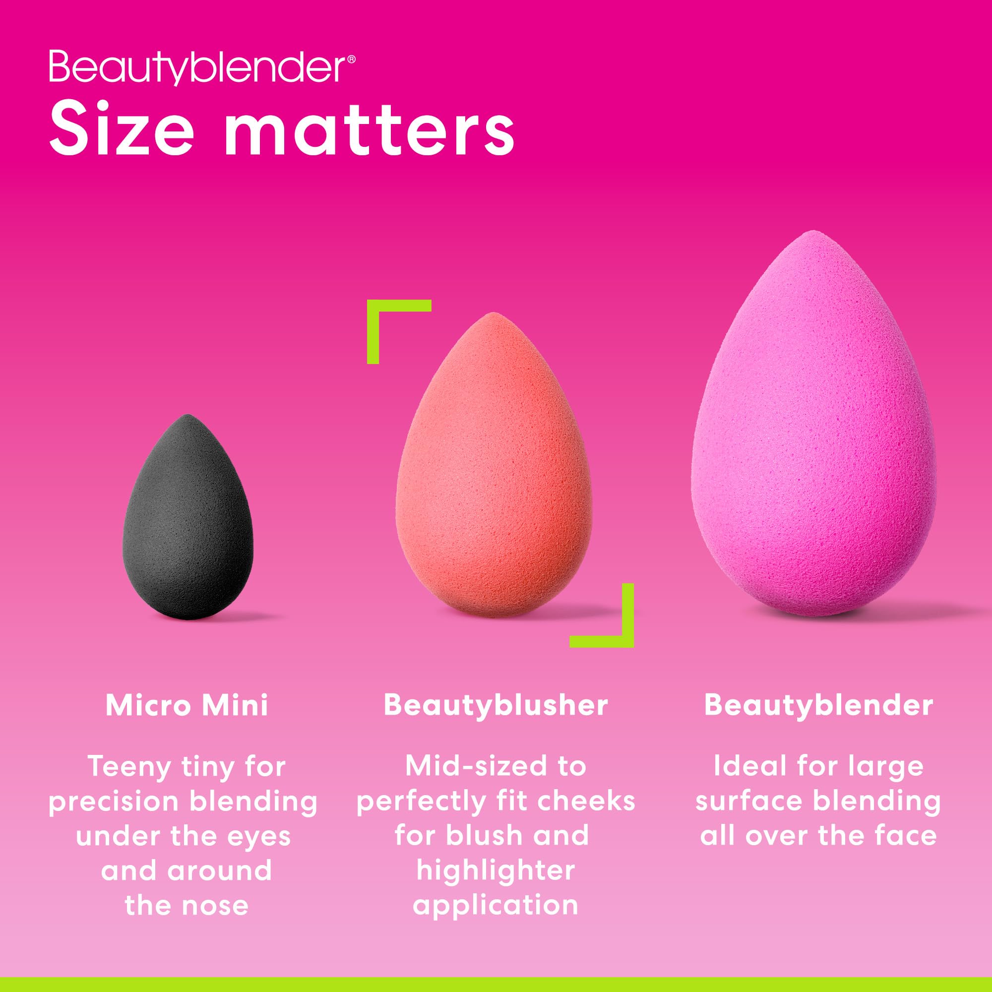 Beautyblender® | Original Pink Beauty Blender 2-Piece Bundle for Blending Foundations, Powders, and Creams, Super-Soft Foam for Streak-Free Application, Made in the USA, Reusable, Washable
