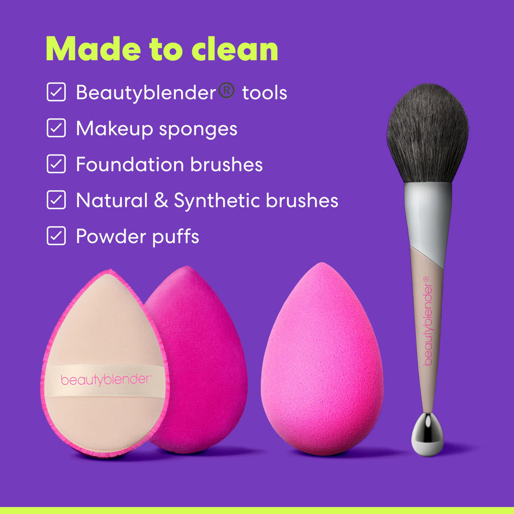 Beautyblender | Blendercleanser Tool Wash | Lavender Purifying Liquid Soap | Sponge, Brush, Makeup Tool Cleanser | Lavender-Scented, Vegan, Paraben & Sulfate-Free, 3 oz | Package May Vary