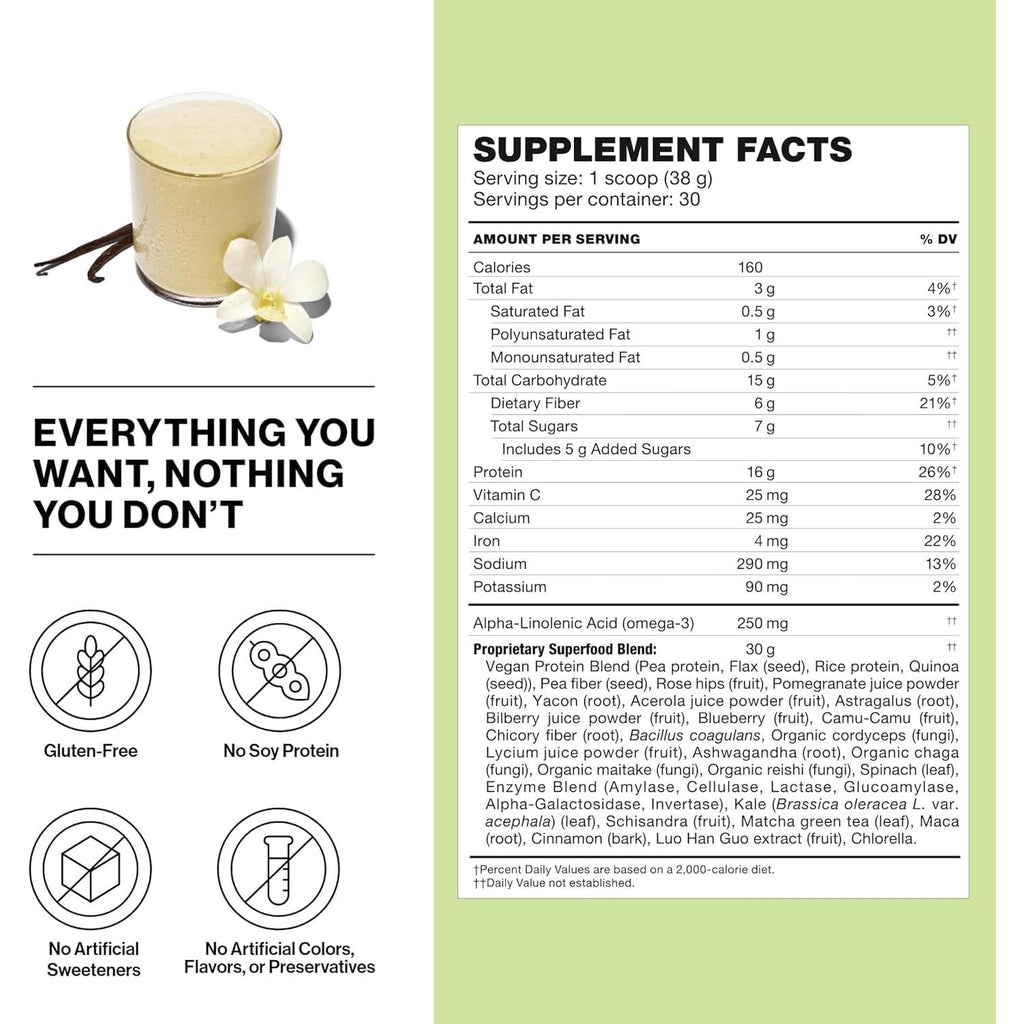 Shakeology Plant Based Protein Powder Blend – Gluten-Free Shake with Vitamins and Minerals – Helps Support Weight Loss, Lean Muscle, Gut Health – Cafe Latte, 30 Servings
