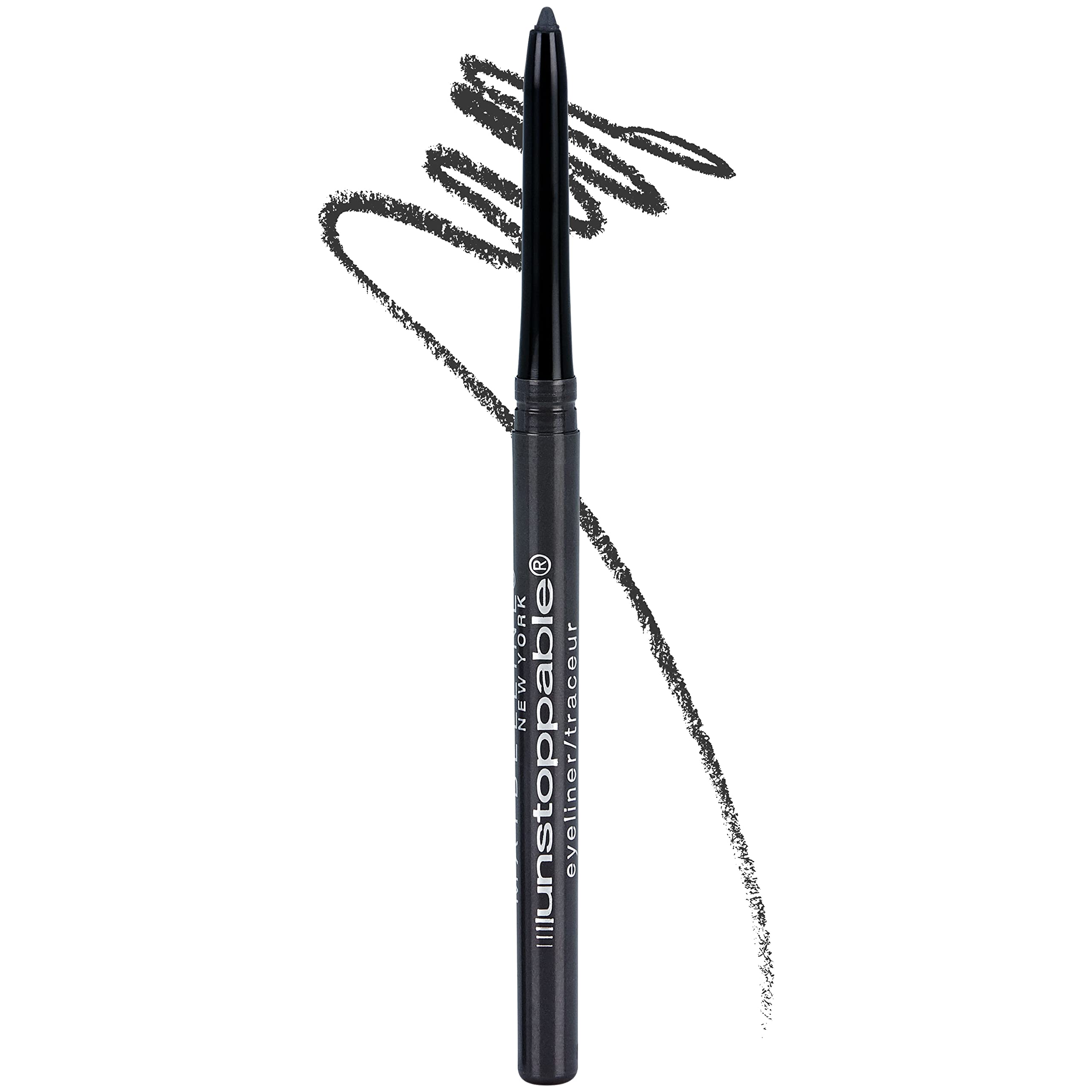 Maybelline Unstoppable Waterproof Mechanical Black Eyeliner Pencil, Easy to Apply, Smooth Glide, Up to 24 Hour Wear, Onyx
