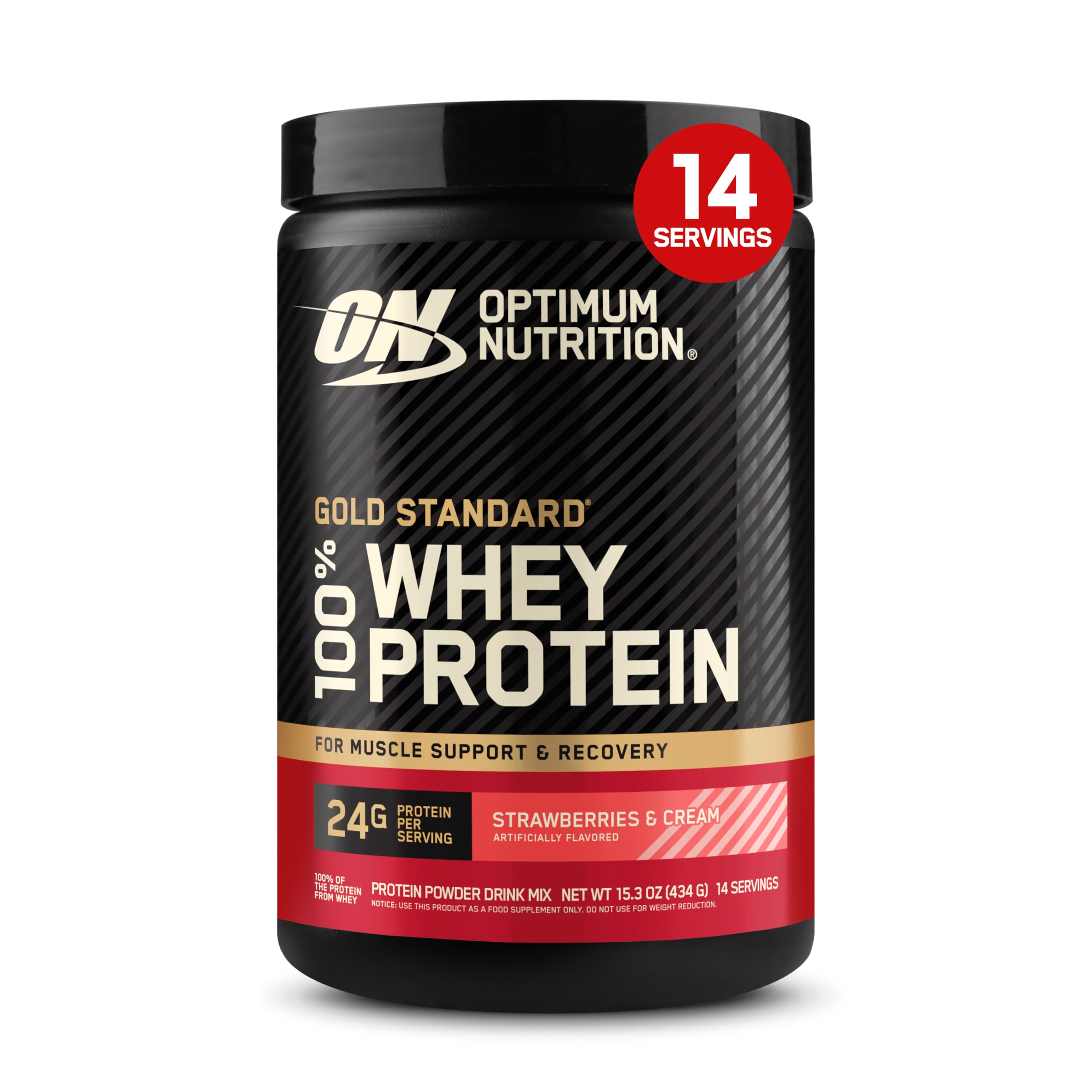 Optimum Nutrition Gold Standard 100% Whey Protein Powder, Vanilla Ice Cream, 2 Pound (Packaging May Vary)