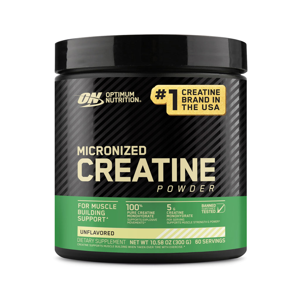 Optimum Nutrition Micronized Creatine Monohydrate Powder, Unflavored, 120 Servings, 600 Grams (Packaging May Vary)