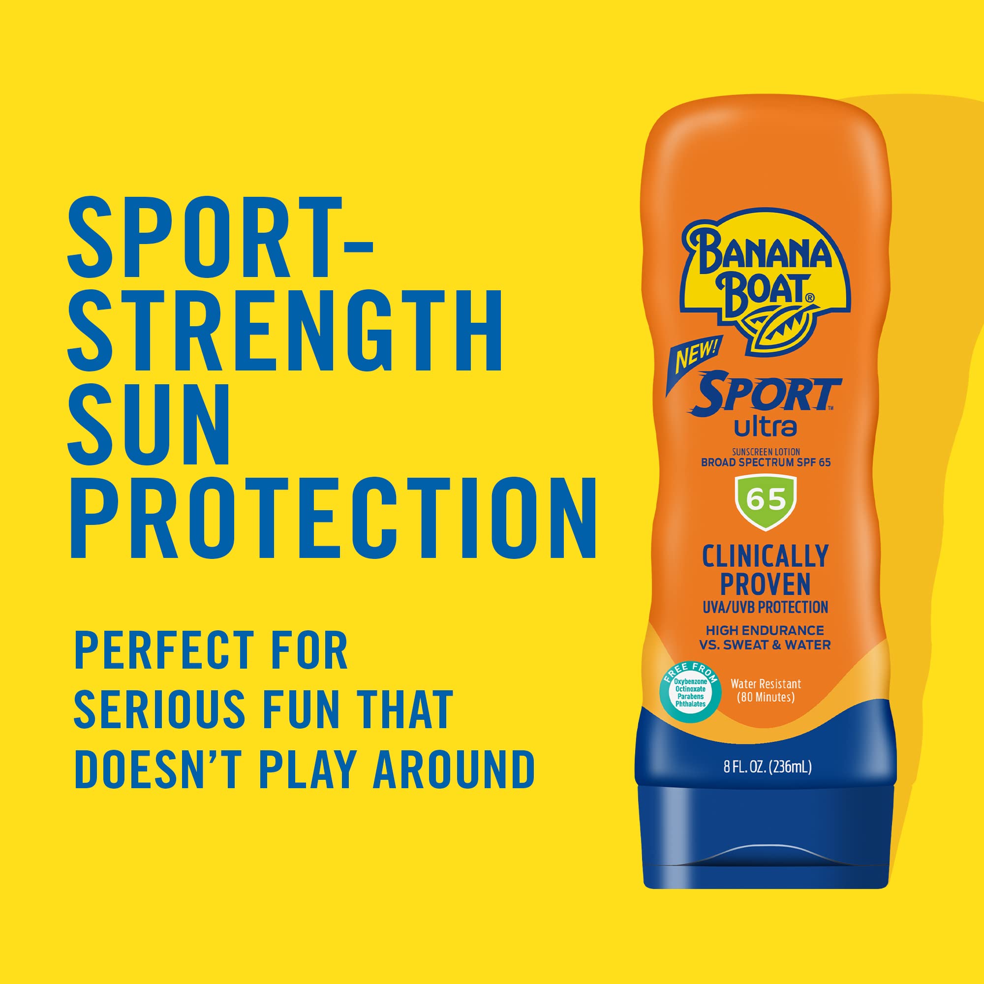 Banana Boat Sport Ultra SPF 50 Sunscreen Lotion, 8oz | Banana Boat Sunscreen SPF 50 Lotion, Oxybenzone Free, Sunblock, Water Resistant, 8oz