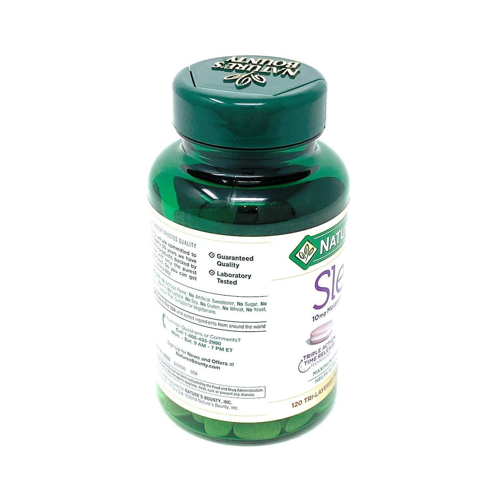 Nature's Bounty Sleep3 10mg. Melatonin, 120 Tablets