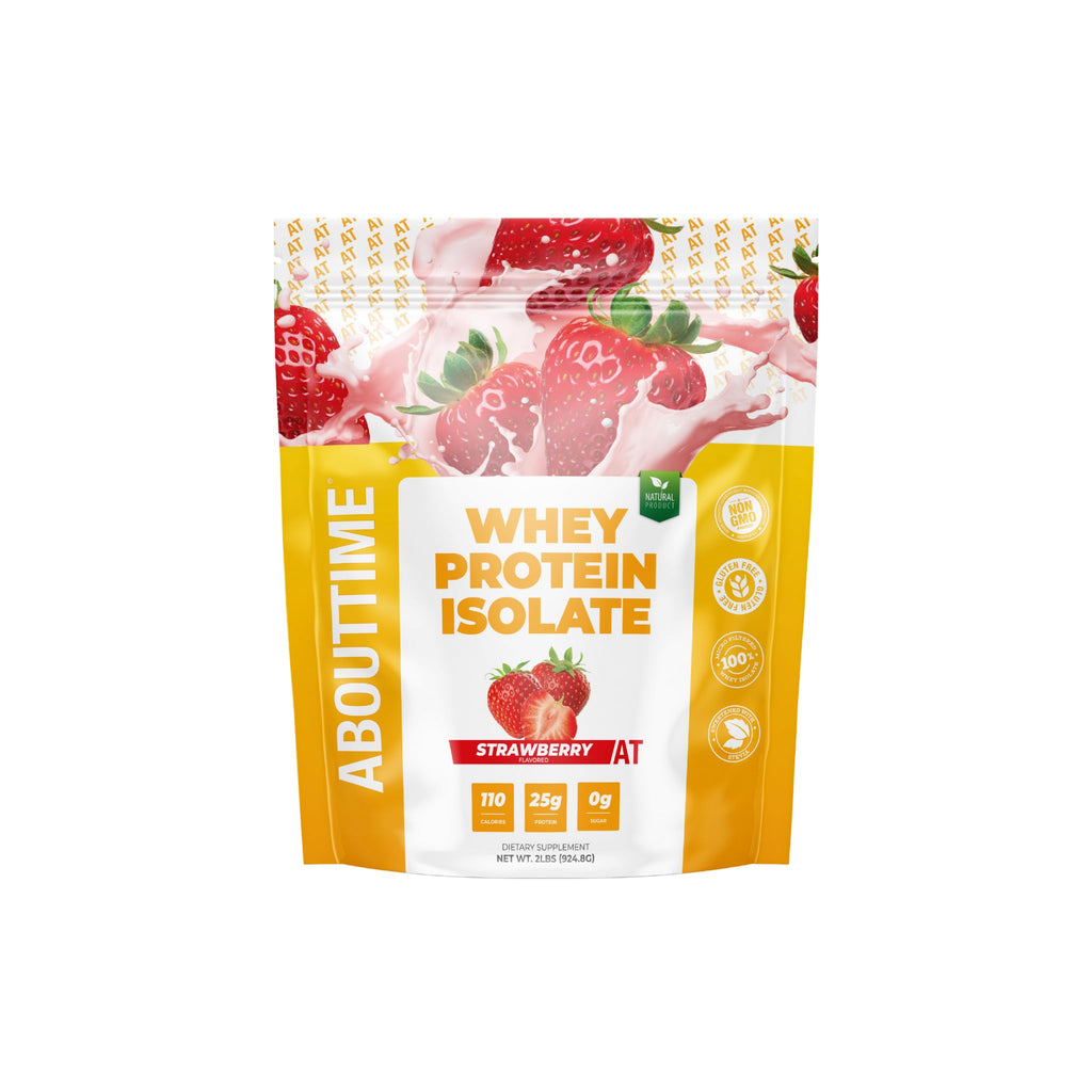 About Time Whey Protein Isolate Powder 25g Vanilla, Natural Ingredients, Non-GMO, Gluten-Free, Lactose-Free, Zero Sugar, Low Carb, 32 Servings