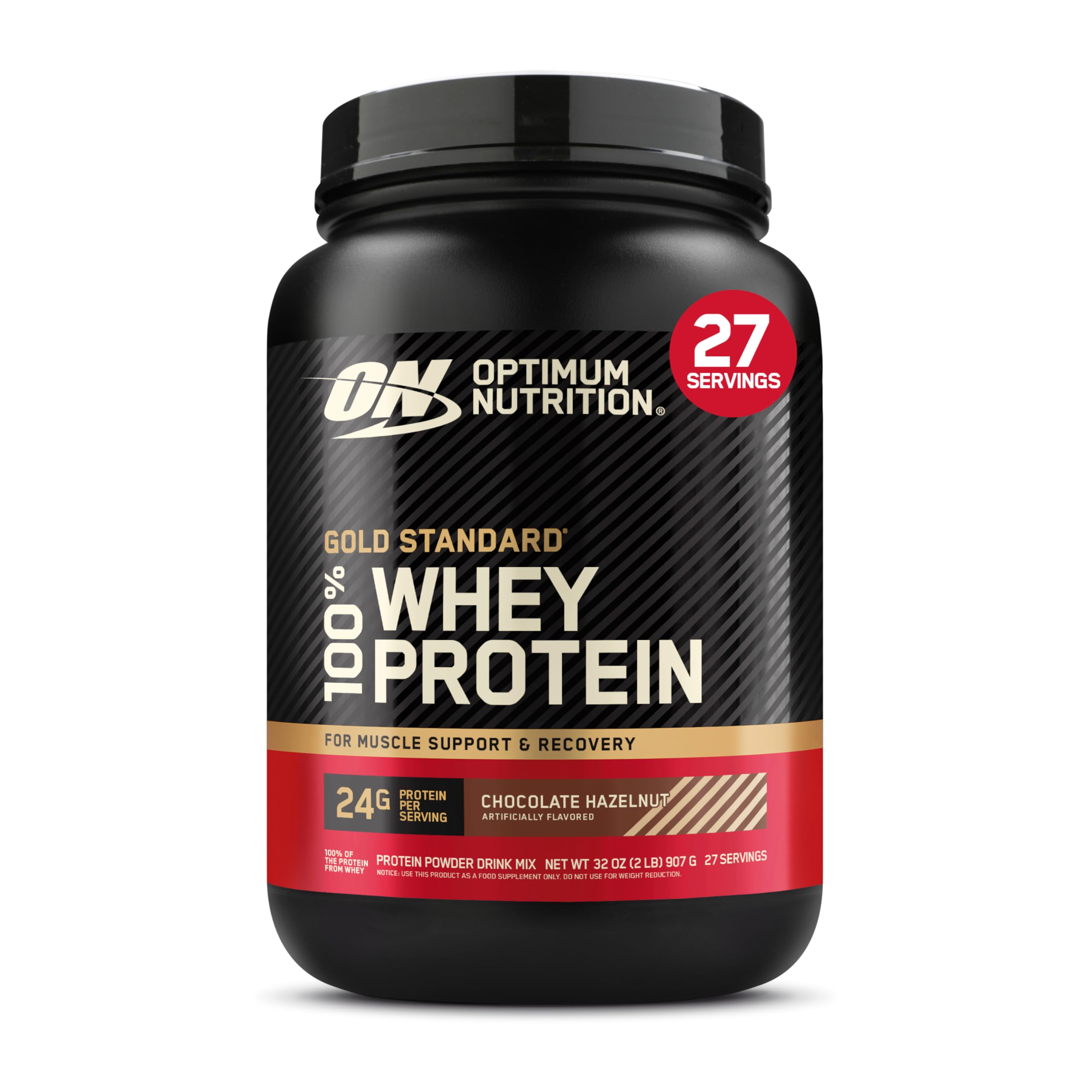Optimum Nutrition Gold Standard 100% Whey Protein Powder, Vanilla Ice Cream, 2 Pound (Packaging May Vary)