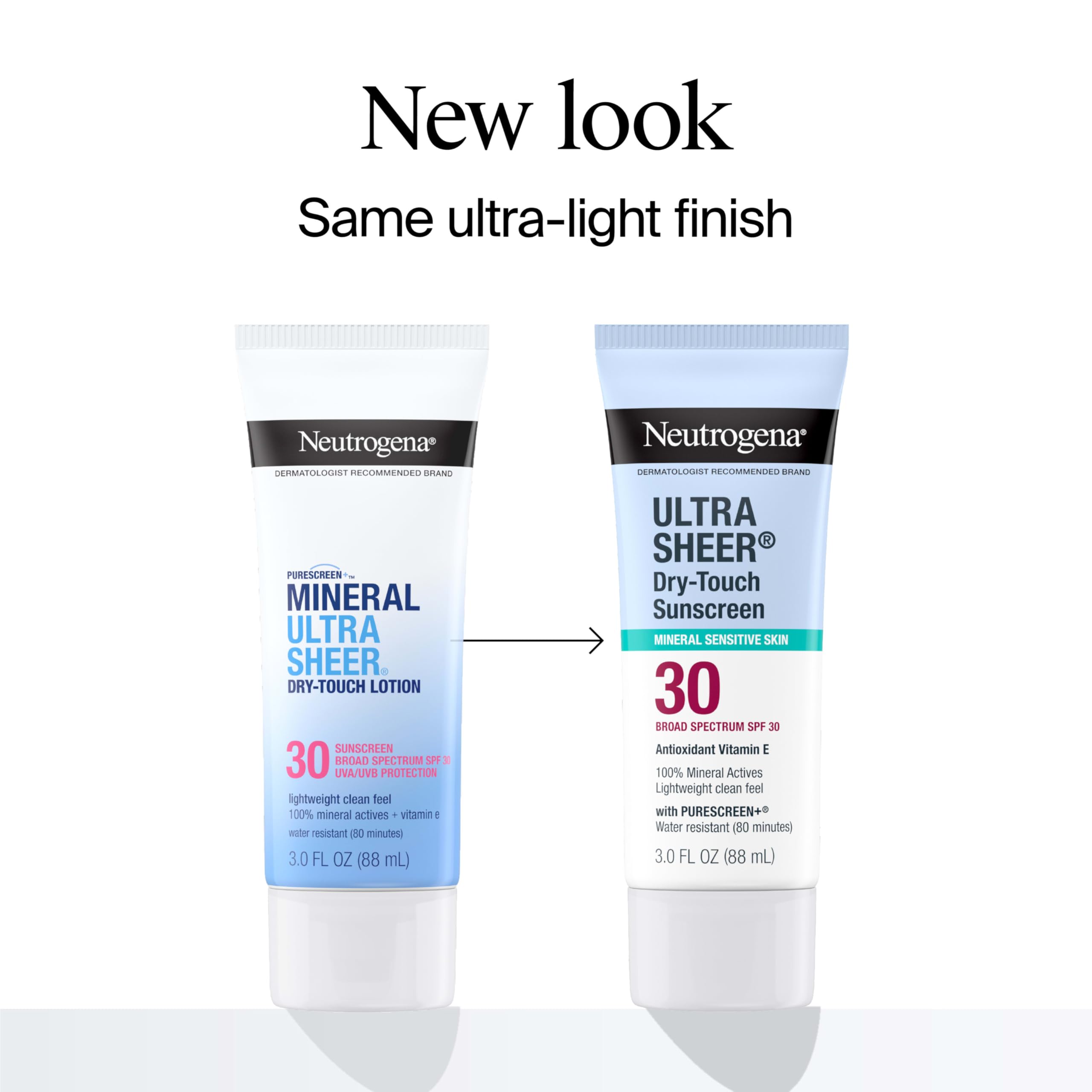 Neutrogena Ultra Sheer Dry-Touch Sunscreen For Face & Body, SPF 45 Broad Spectrum UVA/UVB Protection, Lightweight Water Resistant & Non-Greasy, Travel Size Sunscreen, 3 fl. oz 2 pack