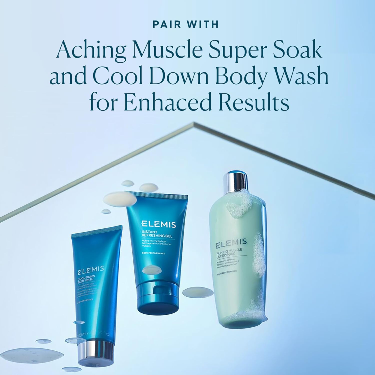 ELEMIS Instant Refreshing Gel 150ml, Cooling Gel with Menthol & Arnica to Relieve Aches & Tension