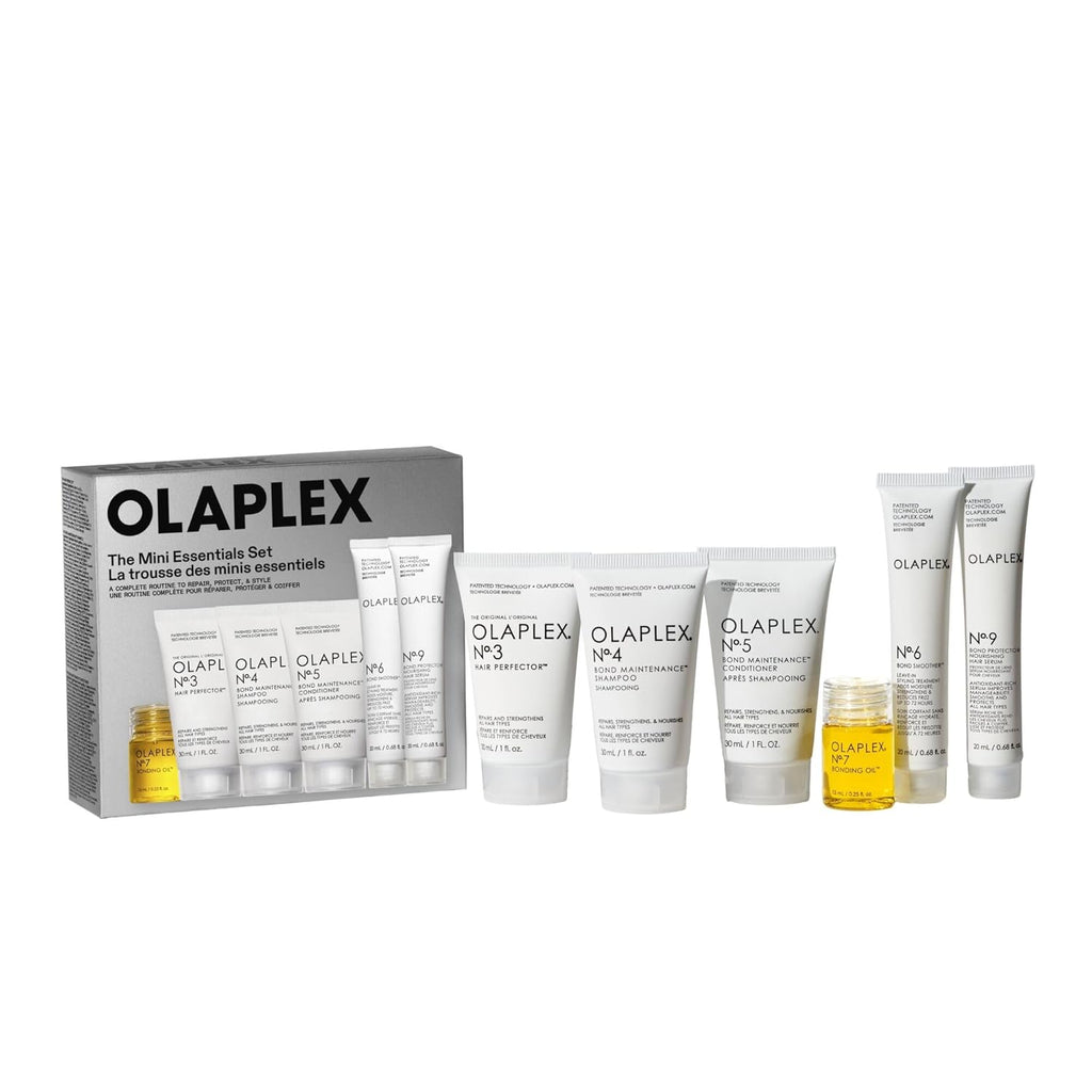 Olaplex Mini Hair Essentials Set: No. 3,4,5,9,6,7, A Healthy Hair Value Set for Instant, Shiny Visbly Healthy Hair, Stocking Stuffer, Travel Friendly