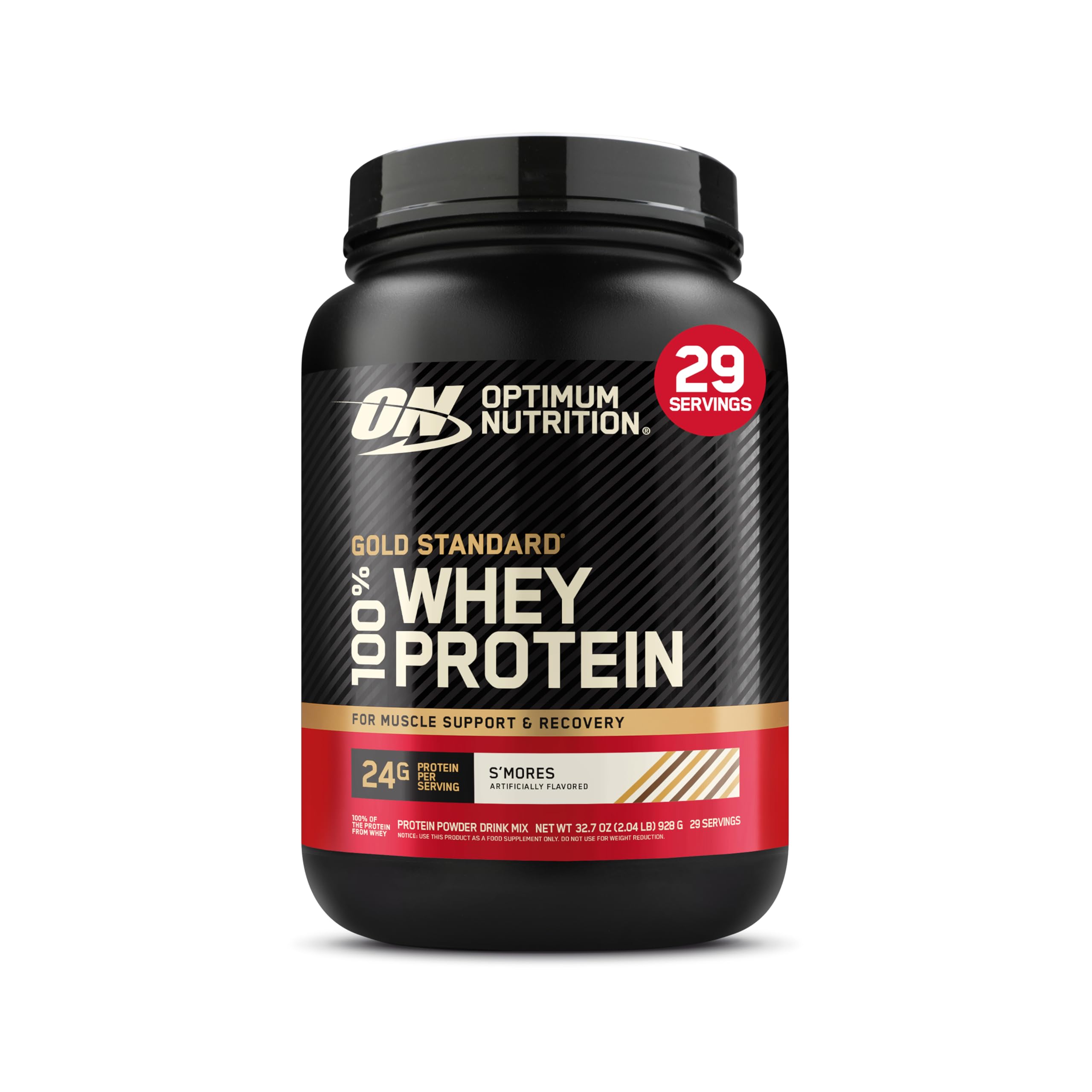 Optimum Nutrition Gold Standard 100% Whey Protein Powder, Vanilla Ice Cream, 2 Pound (Packaging May Vary)