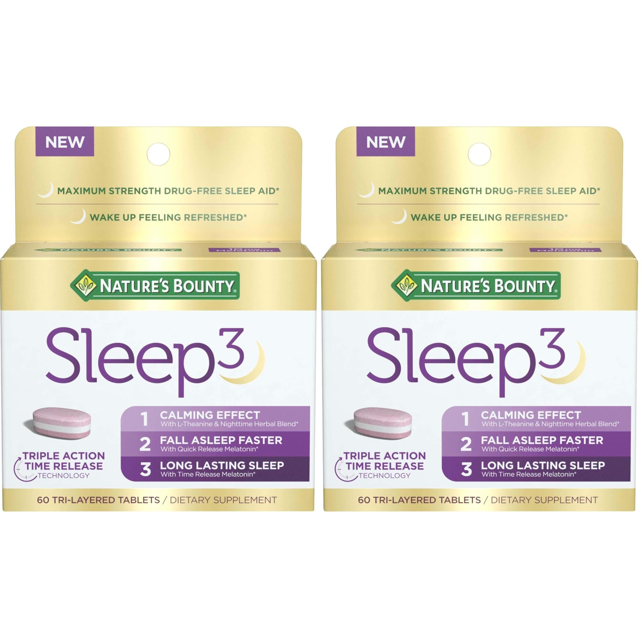 Nature's Bounty Sleep3 10mg. Melatonin, 120 Tablets