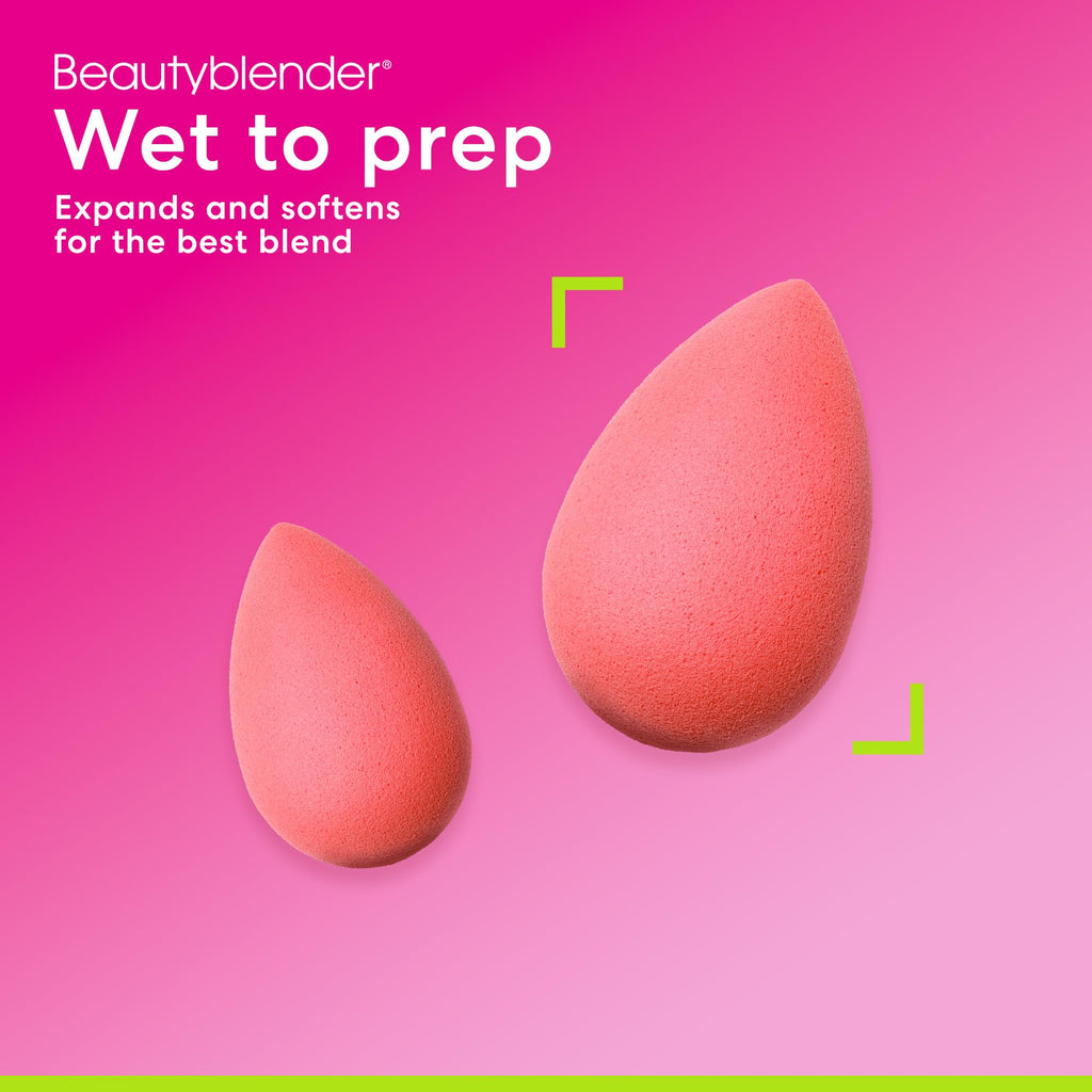 Beautyblender® | Original Pink Beauty Blender 2-Piece Bundle for Blending Foundations, Powders, and Creams, Super-Soft Foam for Streak-Free Application, Made in the USA, Reusable, Washable