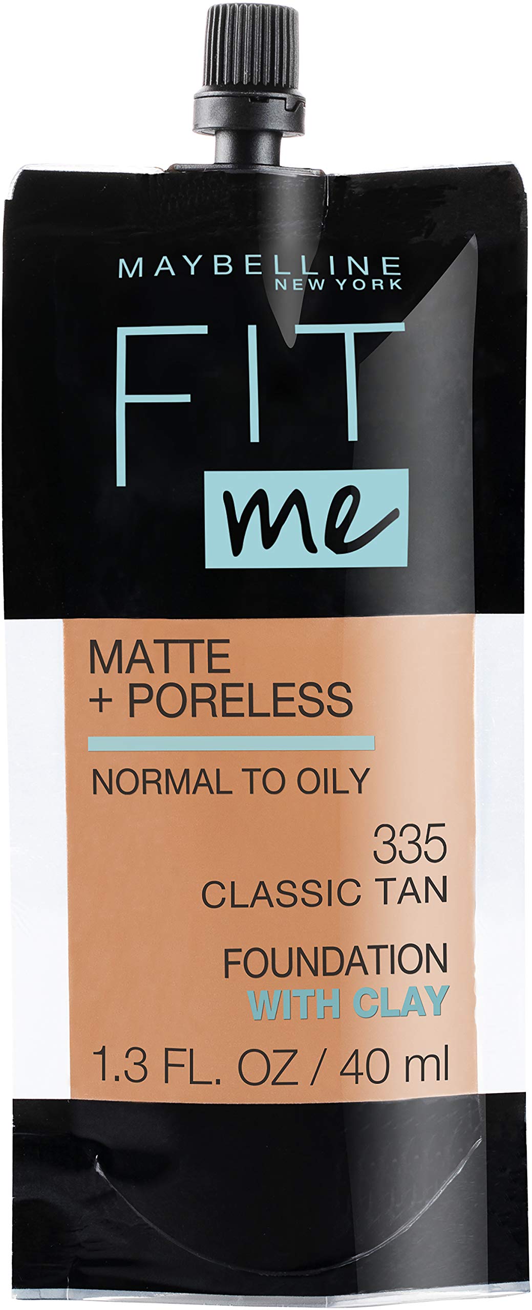 Maybelline Fit Me Matte + Poreless Liquid Oil-Free Foundation Makeup, Natural Ivory, 1 Count (Packaging May Vary)