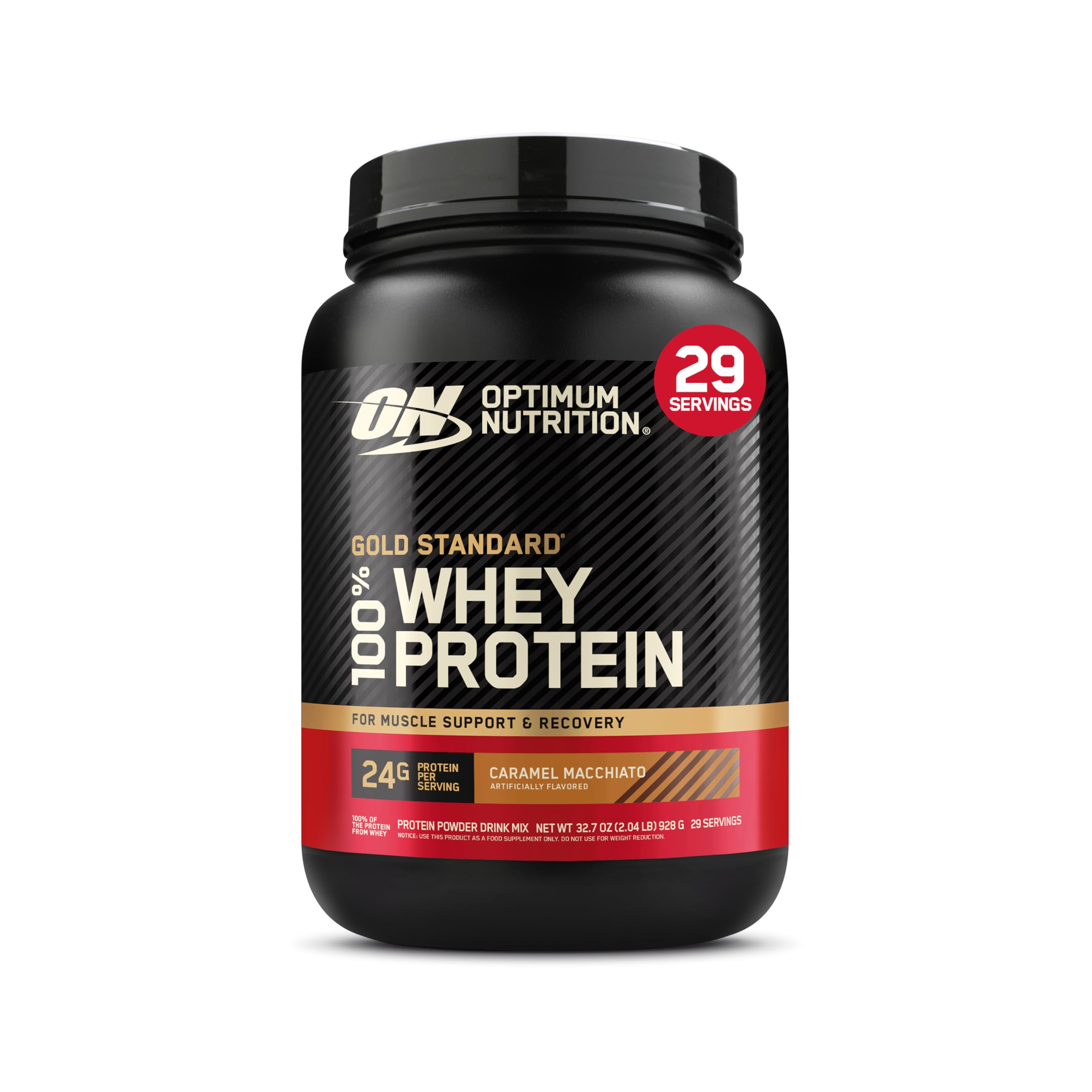 Optimum Nutrition Gold Standard 100% Whey Protein Powder, Vanilla Ice Cream, 2 Pound (Packaging May Vary)