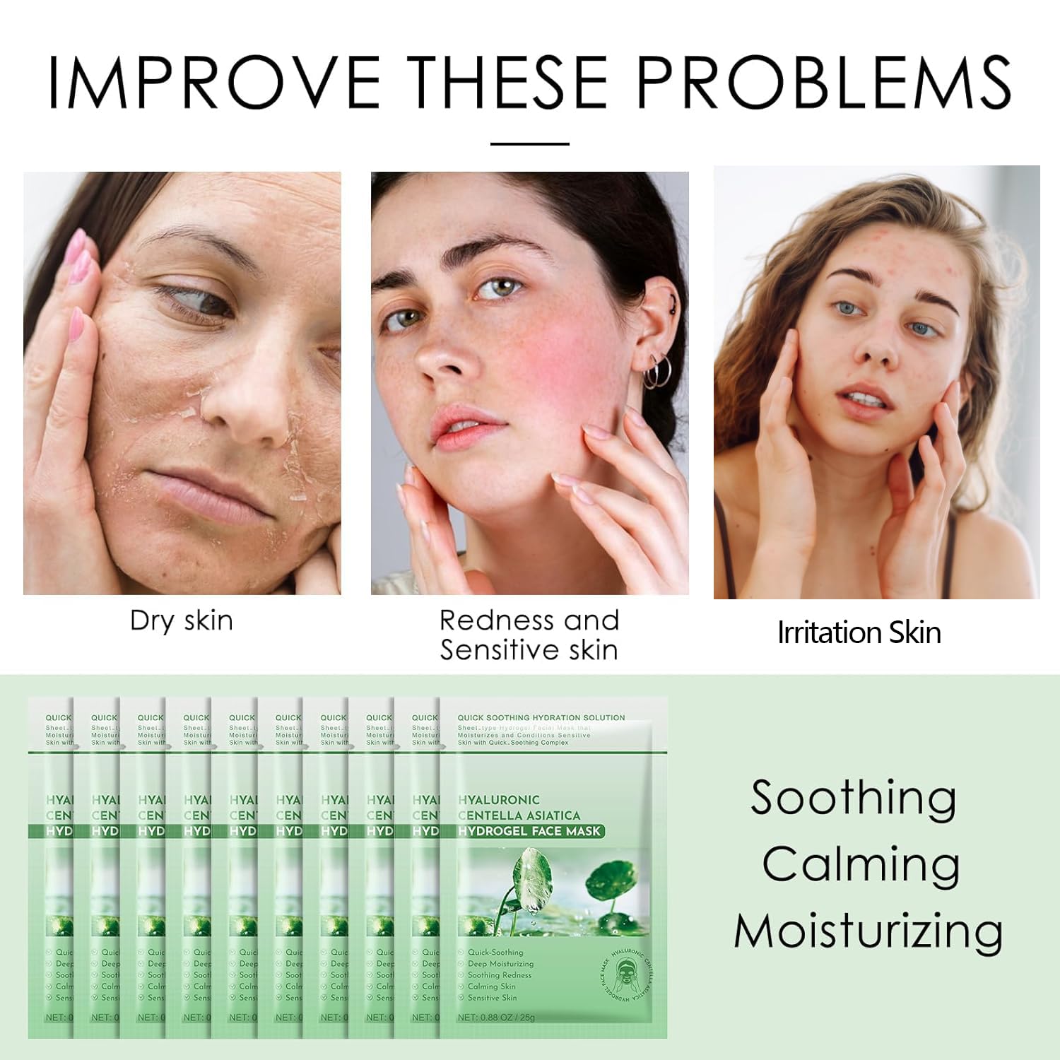 Soothing Facial Sheet Mask – Centella (8 Sheets)