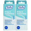 TePe Bridge and Implant Floss for Dental Implants, Bridges, and Braces, Dental Flossers, 30 Pieces