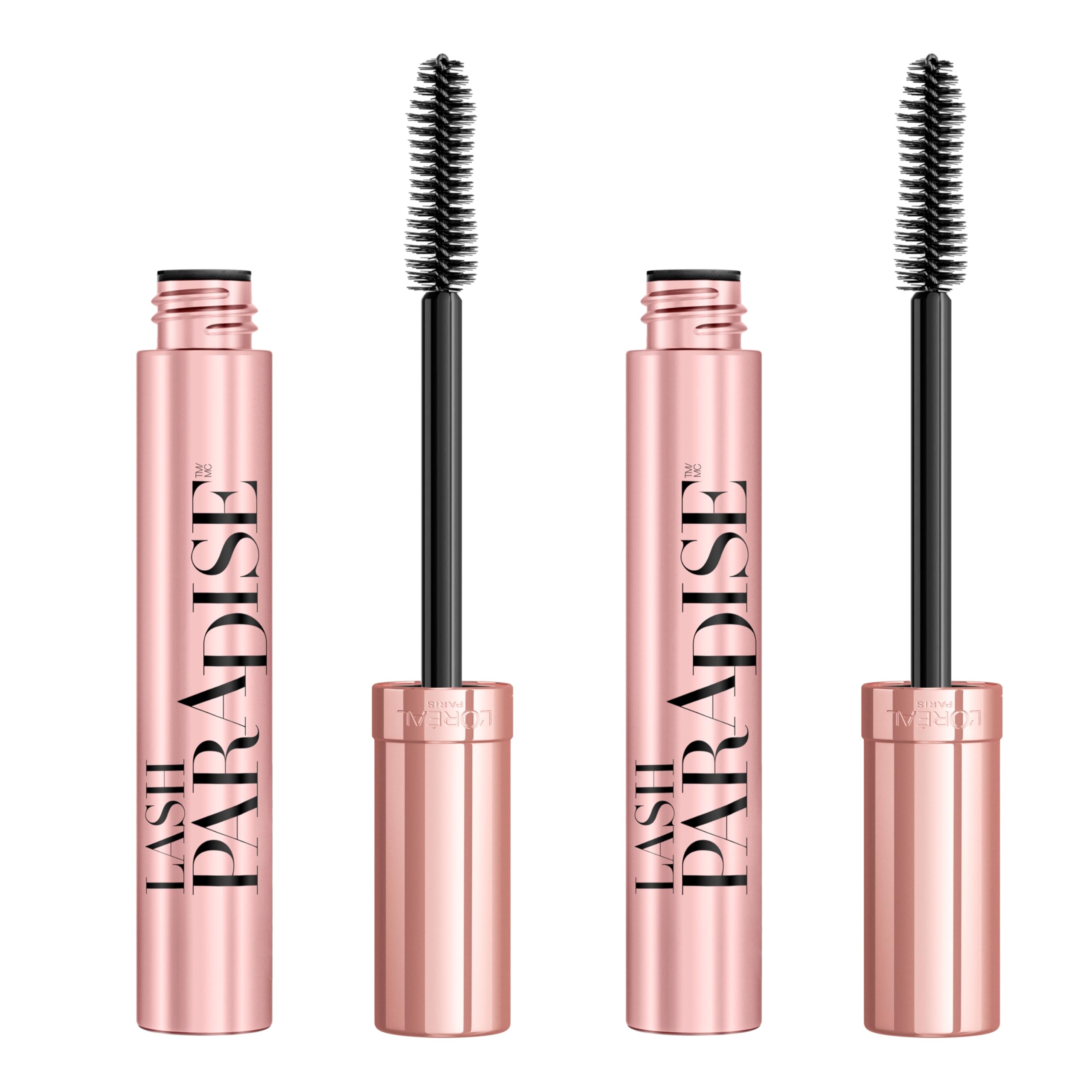 L'Oreal Paris Voluminous Makeup Lash Paradise Mascara, Voluptuous Volume, Intense Length, Feathery Soft Full Lashes, No Flaking, No Smudging, No Clumping, Blackest Black, 0.28 Fl Oz (Pack of 1)