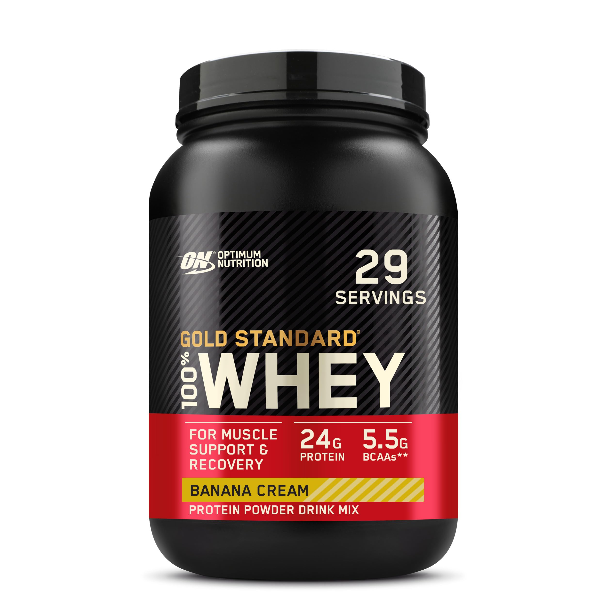 Optimum Nutrition Gold Standard 100% Whey Protein Powder, Vanilla Ice Cream, 2 Pound (Packaging May Vary)