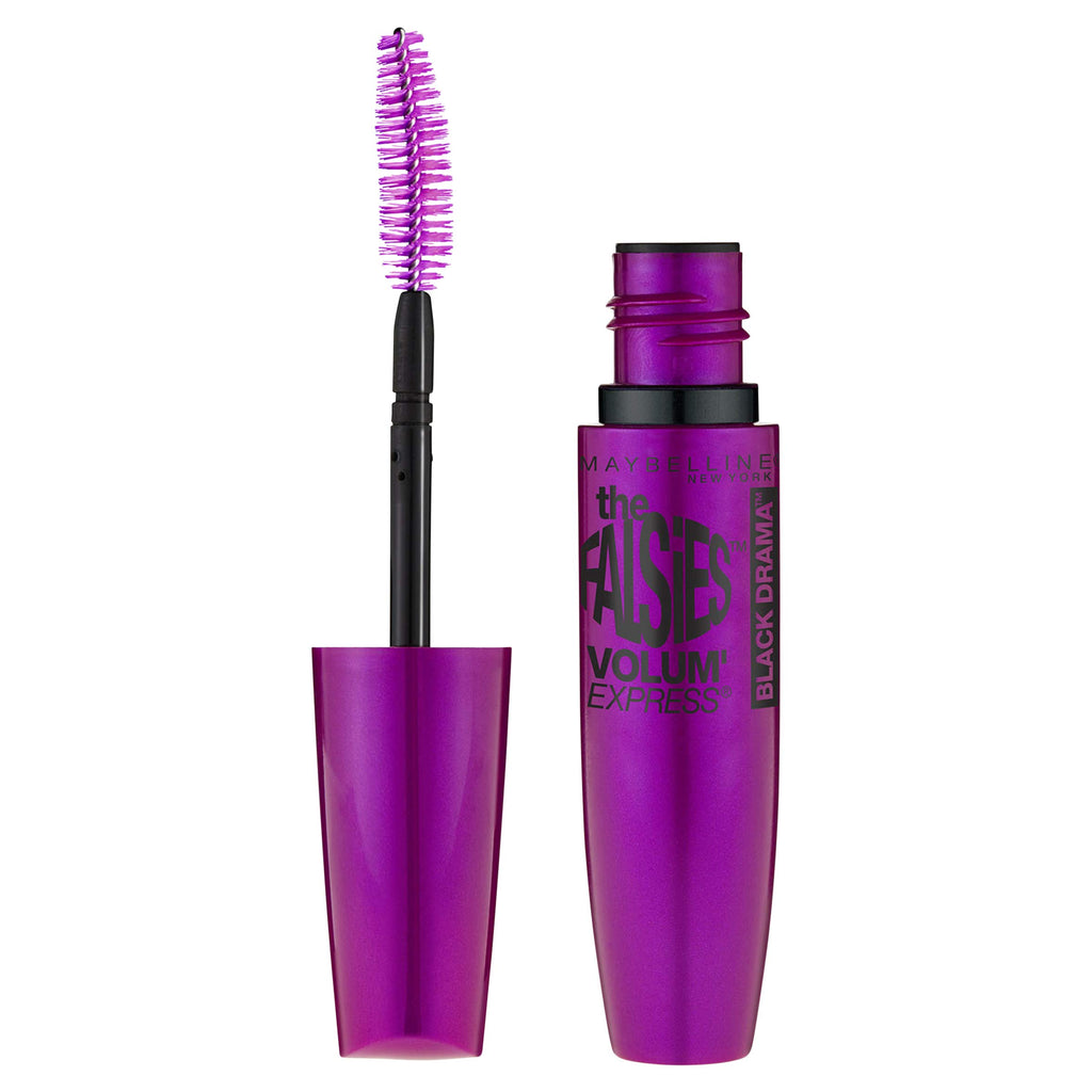 Maybelline Volum' Express The Falsies Washable Fiber Mascara, Volumizing and Separating Make Up Formula, Very Black, 1 Count