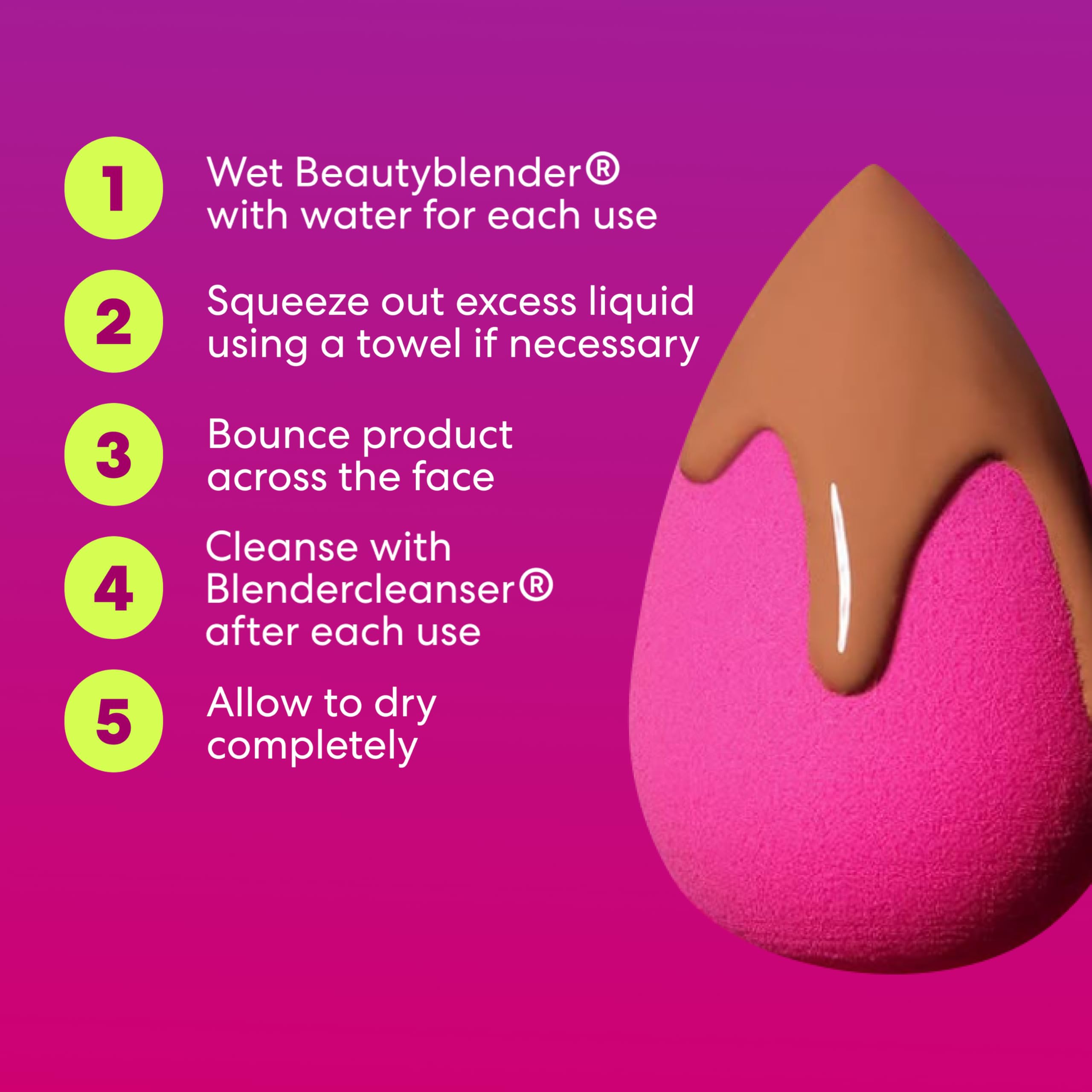 Beautyblender® | Original Pink Beauty Blender 2-Piece Bundle for Blending Foundations, Powders, and Creams, Super-Soft Foam for Streak-Free Application, Made in the USA, Reusable, Washable