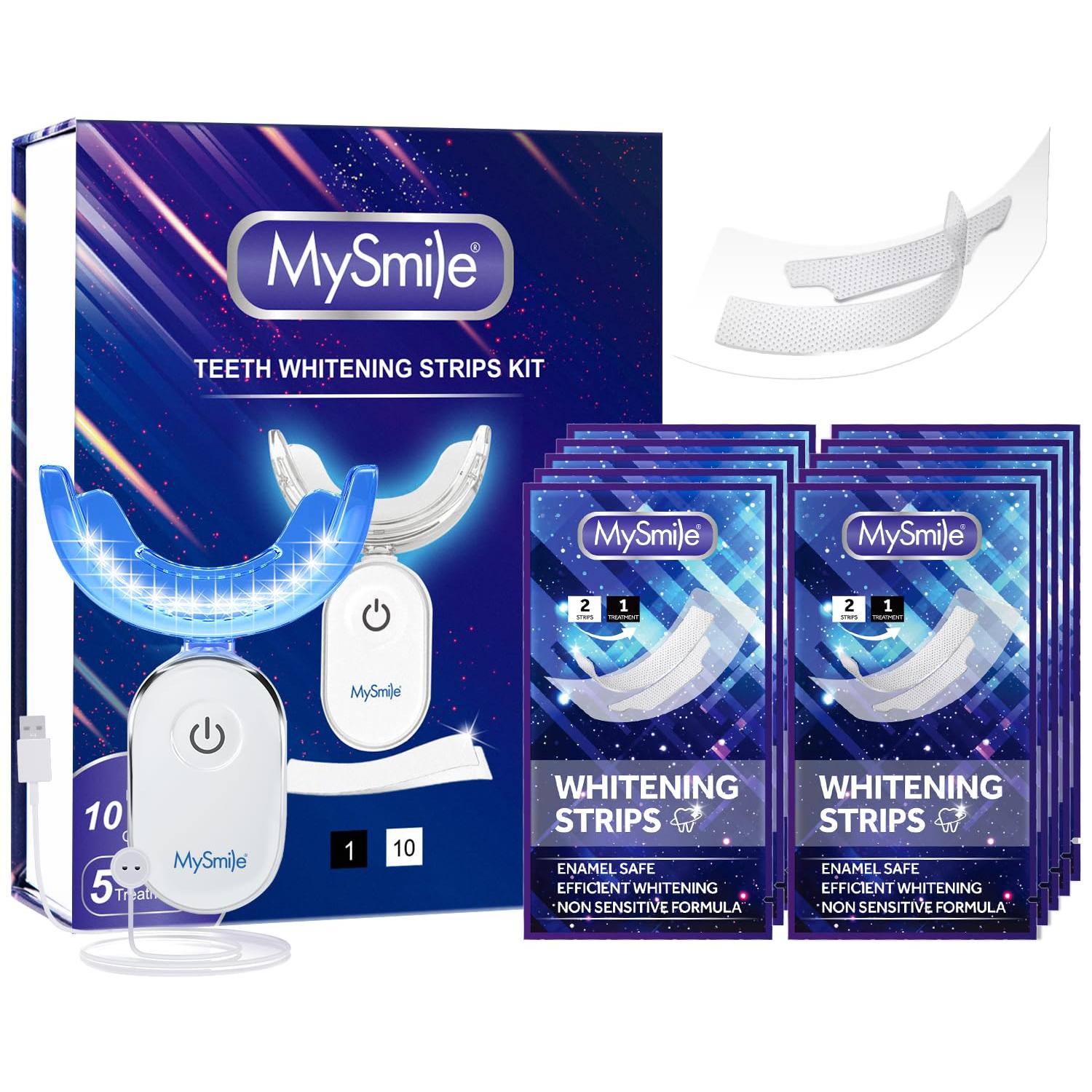 MySmile Teeth Whitening Pen 30+ Treatment Enamel Safe Tooth Whitening Gel for Teeth Sensitive-10 Min Fast Whitening Teeth-Helps to Remove Stains from Coffee, Smoking, Wines-Mint Flavor