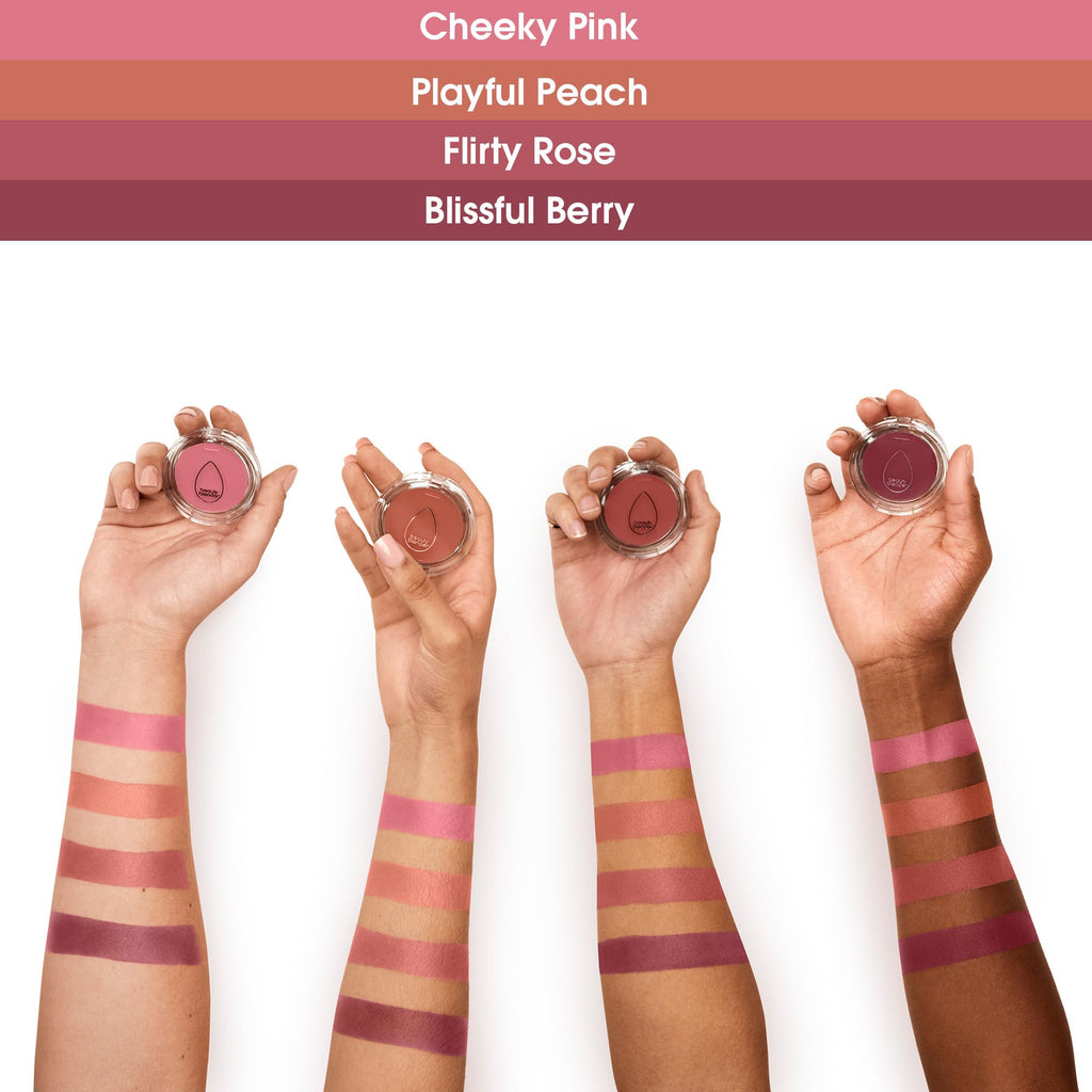 Beautyblender Bounce Liquid Whip Cream Blush, Dewy Glow, Long-Lasting, Buildable Color, Vegan with Hyaluronic Acid & Vitamin C, Playful Peach