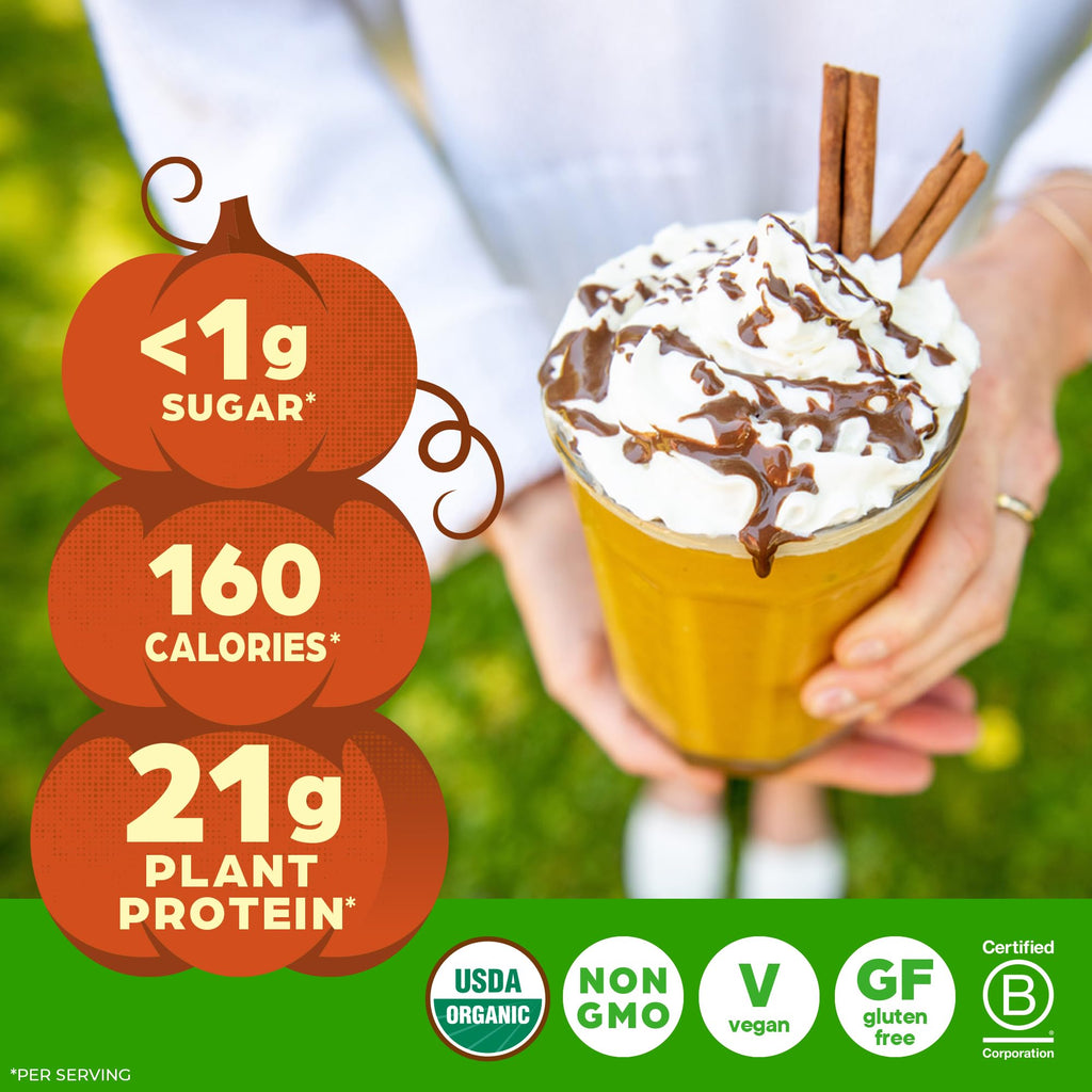 Orgain Organic Vegan Protein Powder, Vanilla Bean - 21g Plant Protein, 6g Prebiotic Fiber, No Lactose Ingredients, No Added Sugar, Non-GMO, For Shakes & Smoothies, 2.03 lb (Packaging May Vary)