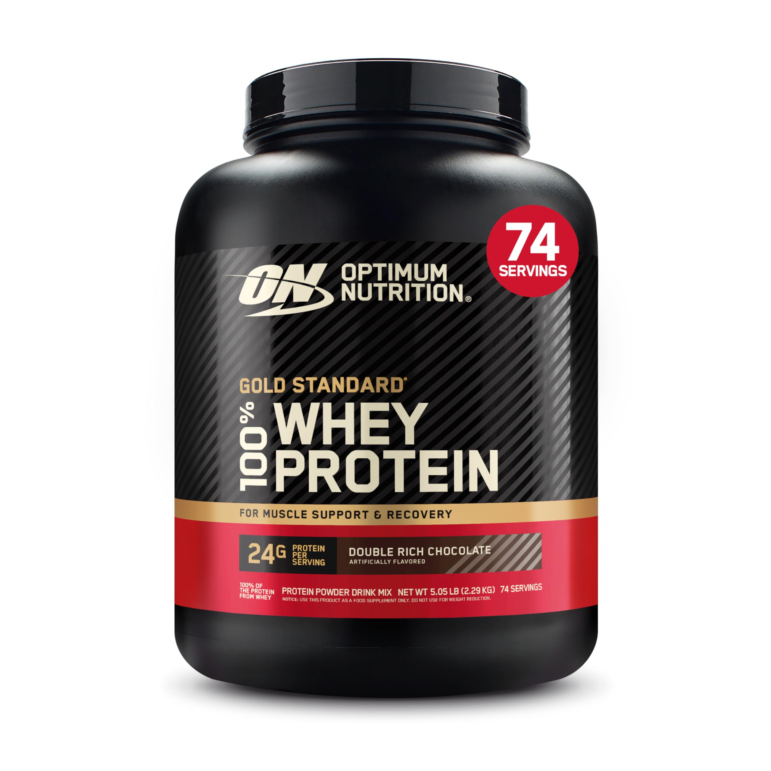 Optimum Nutrition Gold Standard 100% Whey Protein Powder, Vanilla Ice Cream, 2 Pound (Packaging May Vary)