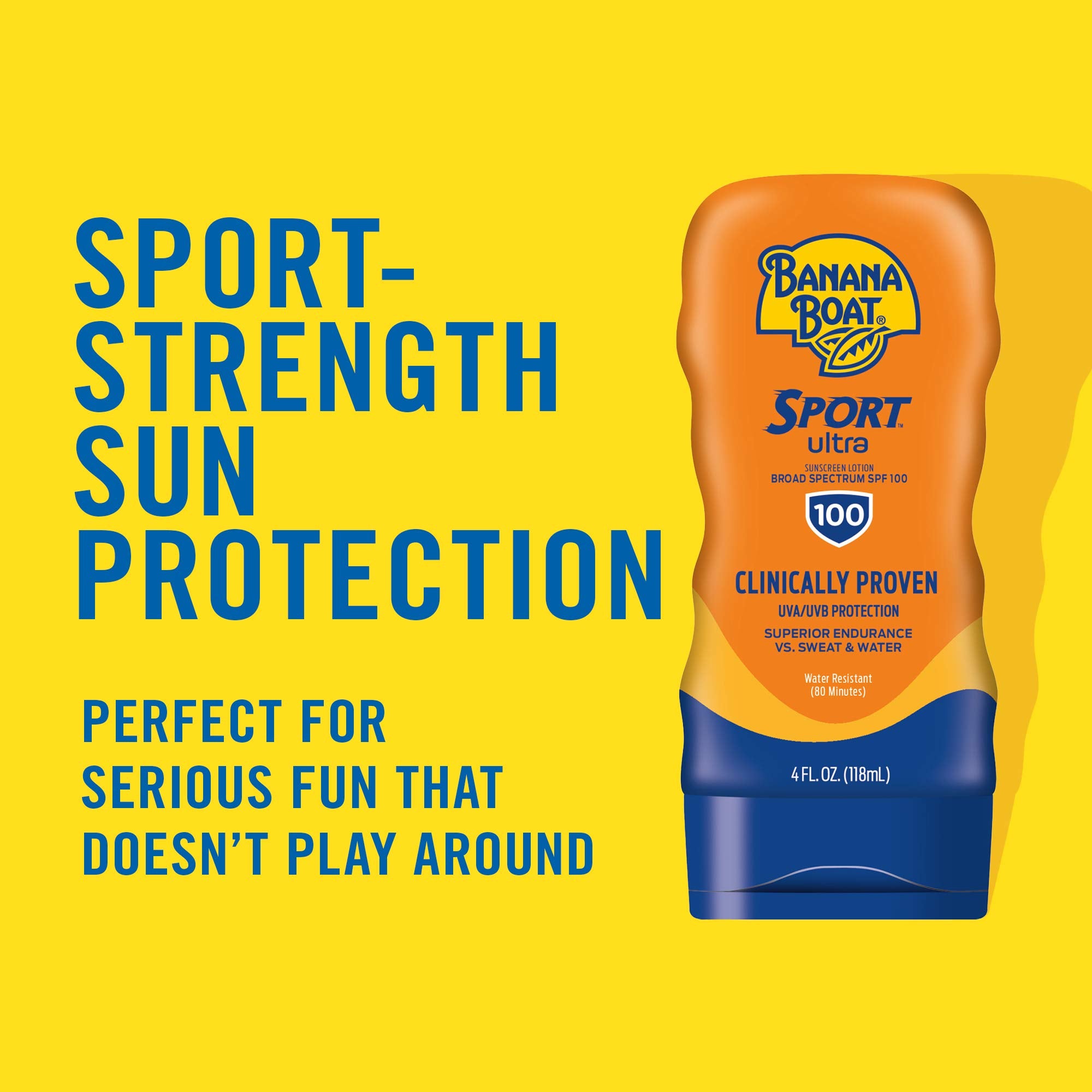 Banana Boat Sport Ultra SPF 50 Sunscreen Lotion, 8oz | Banana Boat Sunscreen SPF 50 Lotion, Oxybenzone Free, Sunblock, Water Resistant, 8oz