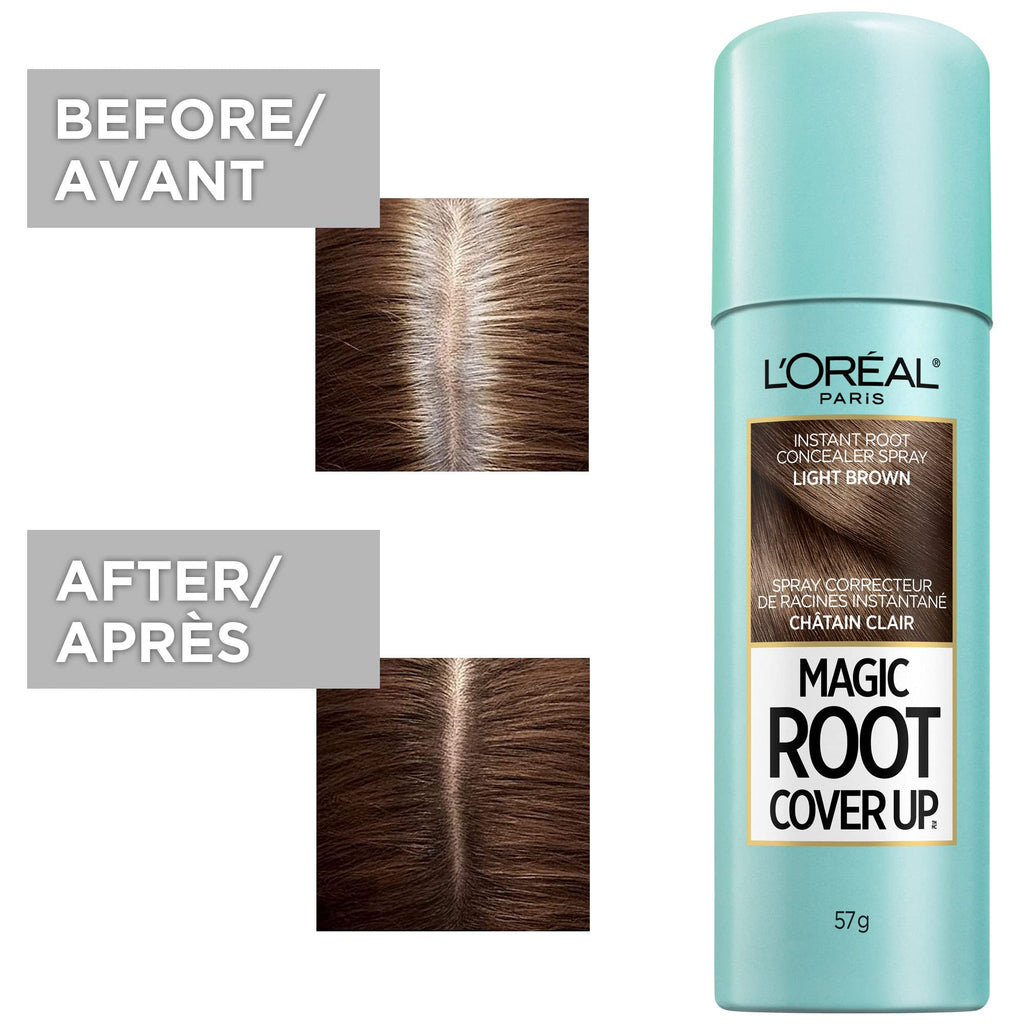 L'Oreal Paris Magic Root Cover Up Temporary Gray Concealer Spray, Dark Brown 2 oz (Pack of 6)
