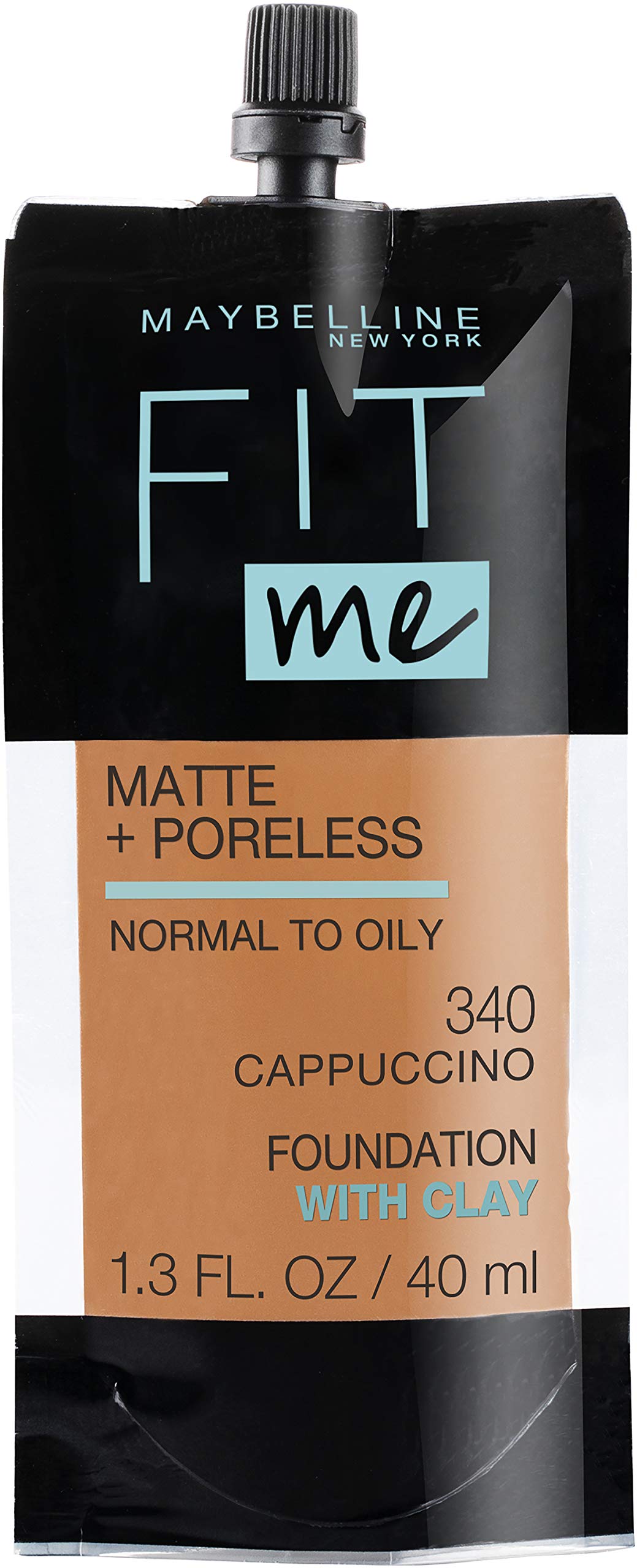 Maybelline Fit Me Matte + Poreless Liquid Oil-Free Foundation Makeup, Natural Ivory, 1 Count (Packaging May Vary)