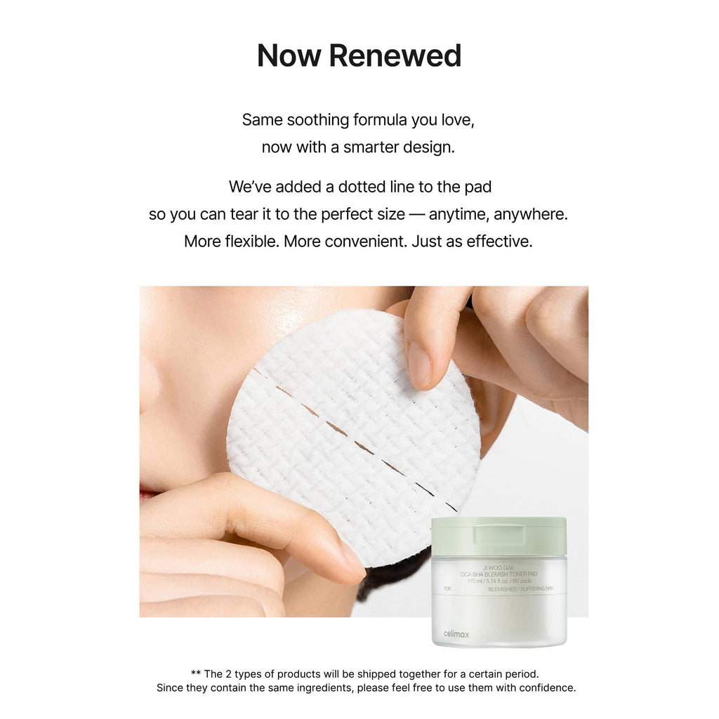 celimax Ji.Woo.Gae Heartleaf BHA Peeling Pad | Pore Care, Exfoliating Double-Side Toner Pads, Facial Peels, Hydrating, Tea Tree, For Acne Prone & Breakouts, Christmas Gift, Stocking Stuffers (60pads)