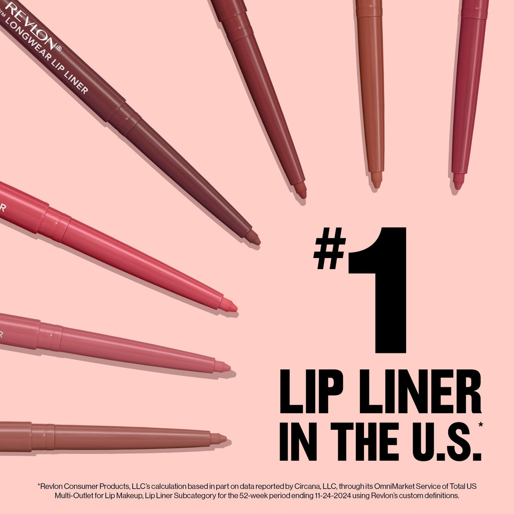 Revlon Colorstay Lip Liner Makeup with Built-in-Sharpener, Longwear Rich Colors, Smooth Application, 630 Nude, 0.01 oz