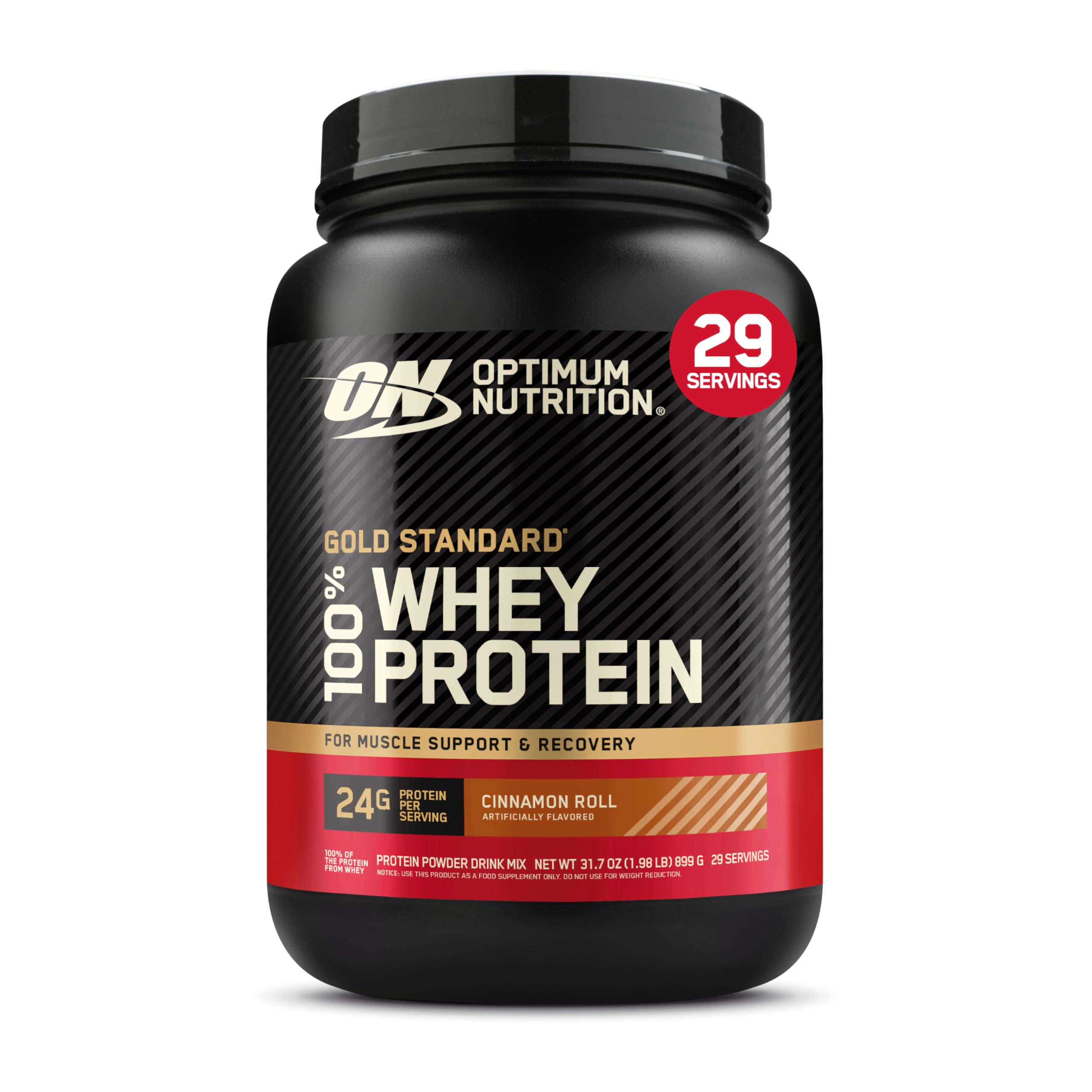 Optimum Nutrition Gold Standard 100% Whey Protein Powder, Vanilla Ice Cream, 2 Pound (Packaging May Vary)