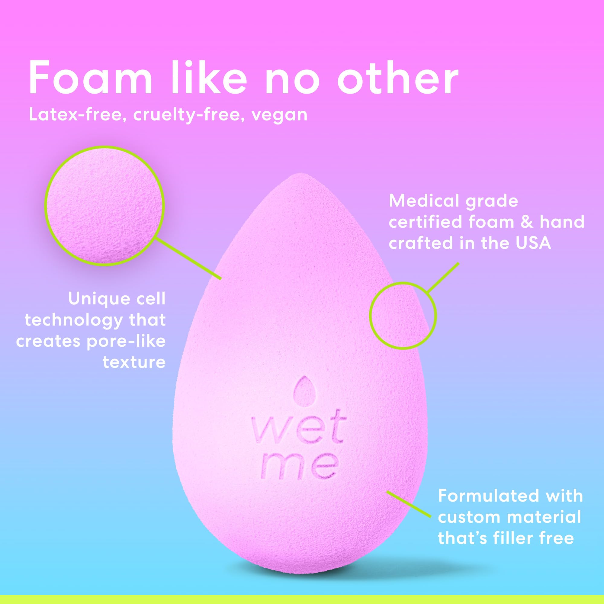 Beautyblender® | Bubble Beauty Blender Makeup Sponge, Super-Soft Foam Easily Blends Foundations, Powders & Creams, Made in USA, Reusable, Washable, Streak Free Application, Vegan, Cruelty Free