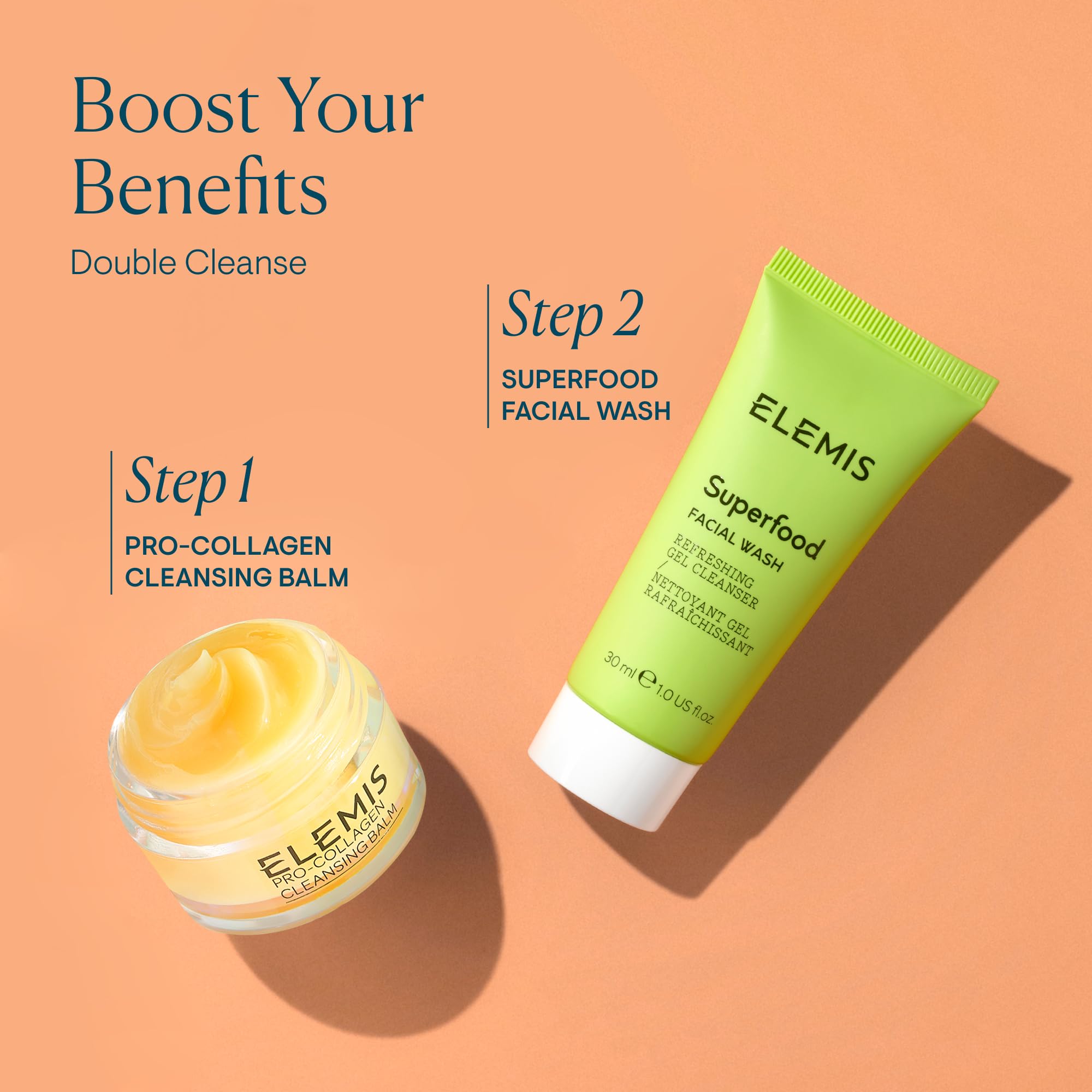 ELEMIS Superfood Facial Wash | Revitalizing Daily Prebiotic Gel Wash Gently Cleanses, Nourishes, and Balances Skin for a Fresh, Glowing Complexion
