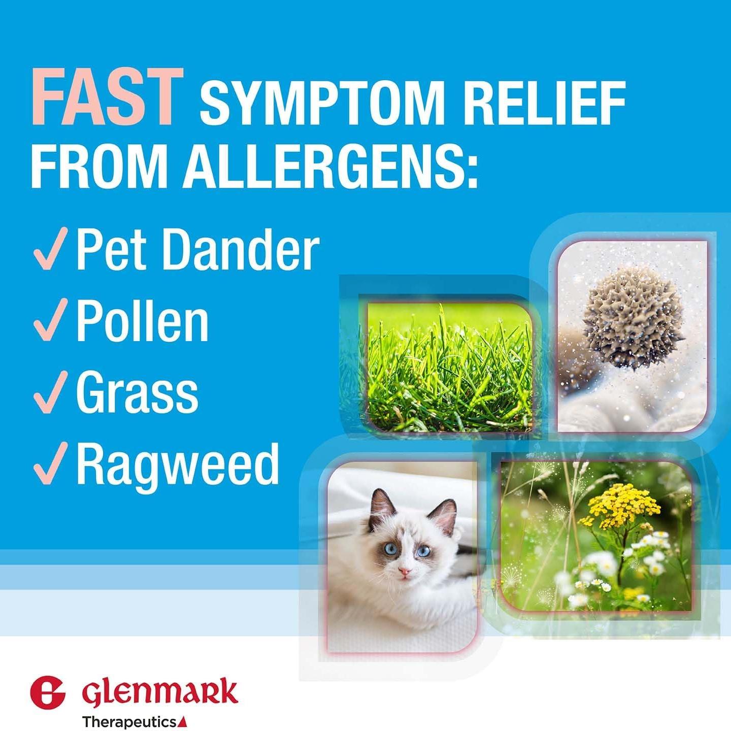 Glenmark Therapeutics Olopatadine Eye Drops for Allergies, Redness Relief, Antihistamine Eye Drops, Allergy Relief from Pet Dander, Pollen, Grass, Ragweed, Works in Minutes, Olopatadine HCl 0.1%, 5ml