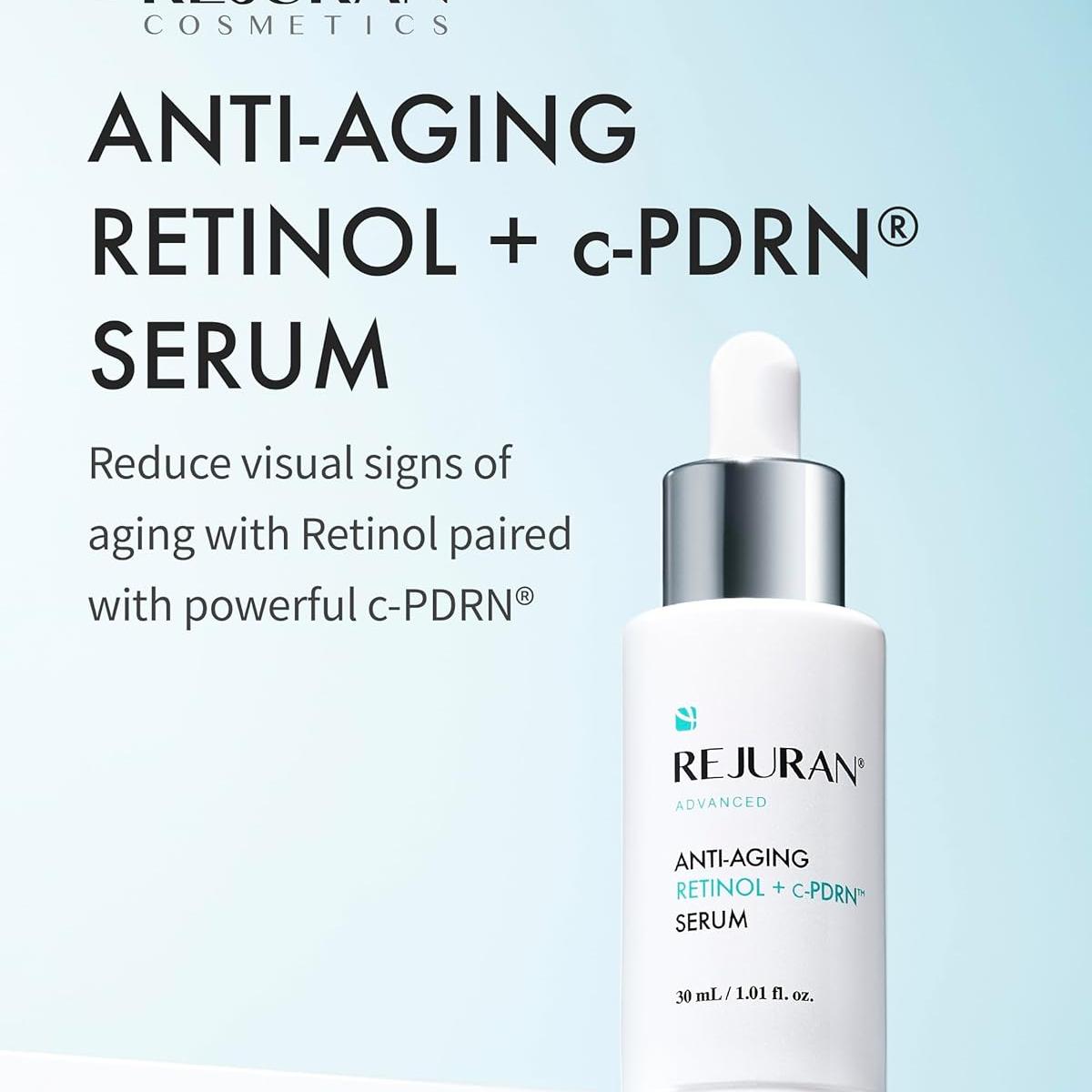 REJURAN® Advanced Anti-Aging Retinol + c-PDRN® Serum - Boosting Facial Serum for Firmness, Radiance and Anti-Wrinkle Care, Clinically Developed (1.01 fl oz)