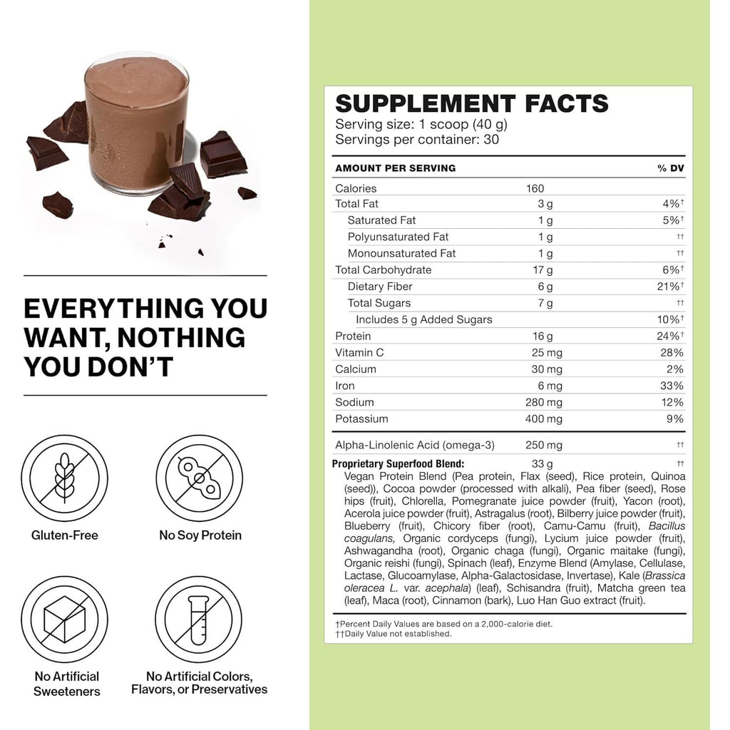 Shakeology Plant Based Protein Powder Blend – Gluten-Free Shake with Vitamins and Minerals – Helps Support Weight Loss, Lean Muscle, Gut Health – Cafe Latte, 30 Servings