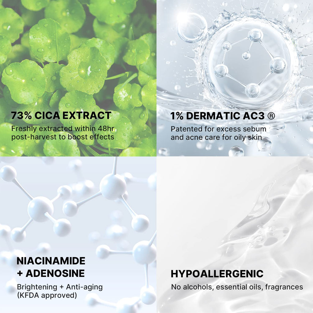 celimax The Real Cica Soothing Cream | with Fresh Cica Extract, Oil Free, Hydrating, Moisturizing, Calming, Dry Oily Combination Sensitive Skin, Korean Skincare, Lightweight Gel Cream, 50ml