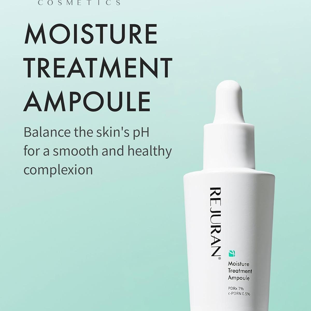 REJURAN® Moisture Treatment Ampoule, c-PDRN® - Deep Hydrating Face Serum for Instant & Long-Lasting Moisture, Soothing, Skin Barrier Boost, Moisture Lock with PDRx. Korean Skin Care (1.01 fl oz)