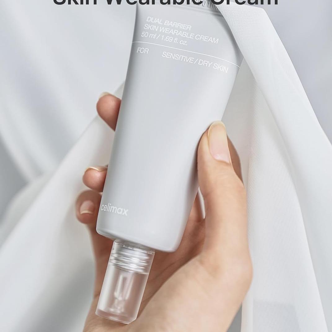 celimax Dual Barrier Skin Wearable Cream | Long Lasting Cream Face Moisturizer with Ceramides, Hyaluronic Acid, Moisturizing, Hydrating, Soothing, Repairing, Day & Night Cream, 50ml