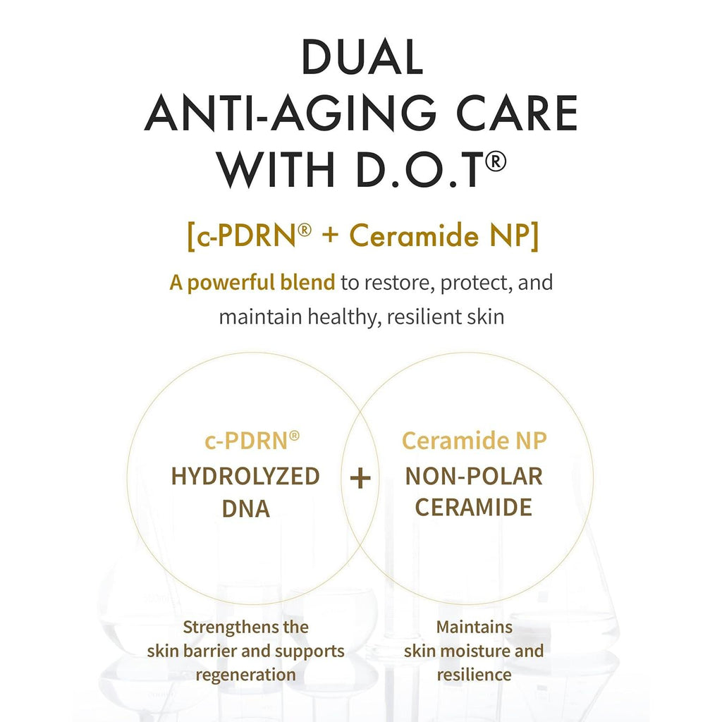 REJURAN® Dual Effect Anti-Aging Skincare Set – DOT c-PDRN® Ampoule & Turnover Cream for Skin Regeneration, Firming, and Deep Hydration – Korean Skincare with Salmon DNA (2 x 1.69 fl oz)
