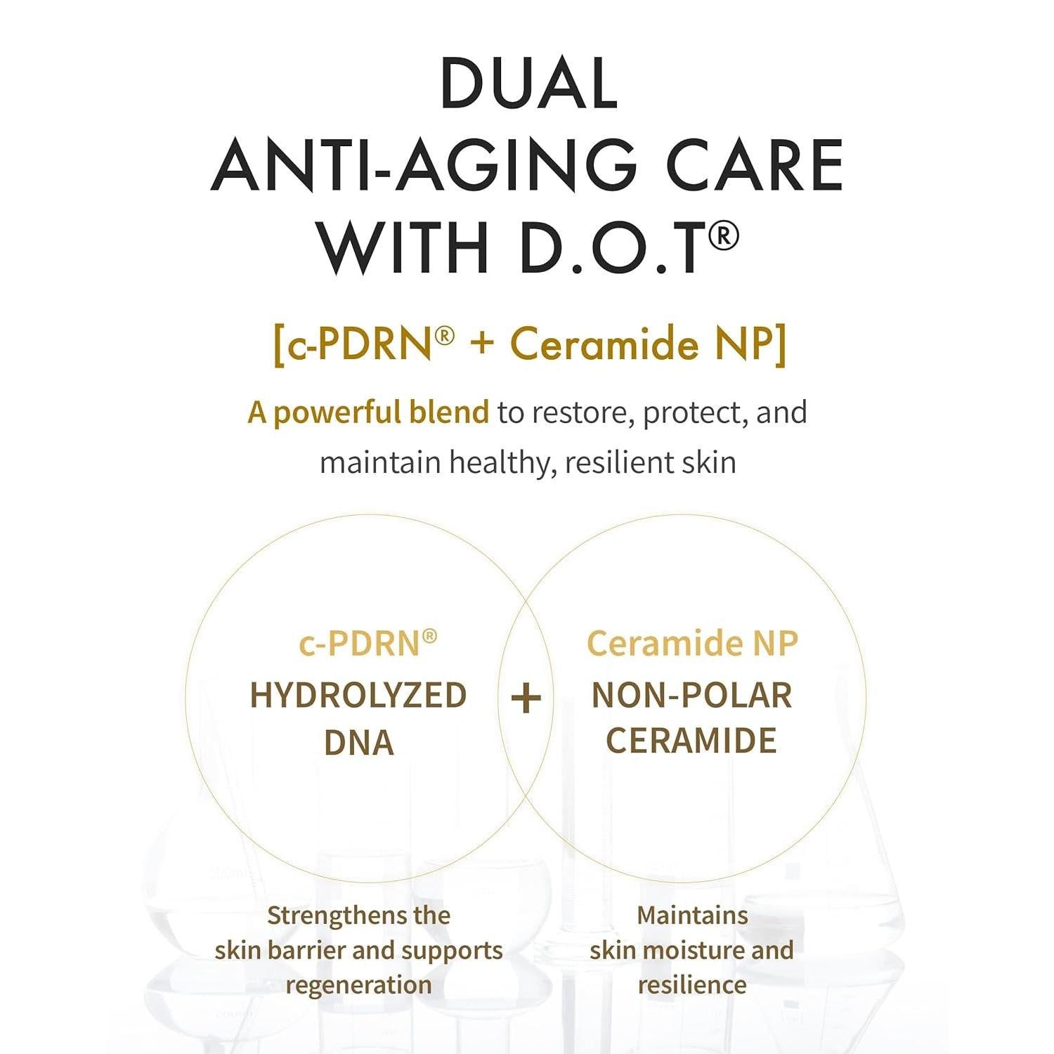 REJURAN® Dual Effect Anti-Aging Skincare Set – DOT c-PDRN® Ampoule & Turnover Cream for Skin Regeneration, Firming, and Deep Hydration – Korean Skincare with Salmon DNA (2 x 1.69 fl oz)