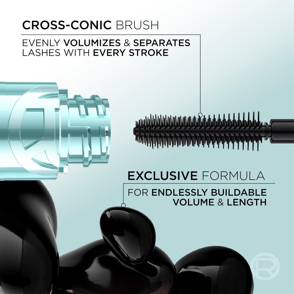 L'Oreal Paris Paradise Big Deal Mascara, Volumizing and Lengthening Formula, Buildable, Clump Resistant, Washable Blackest Black Mascara, 0.33 Fl Oz