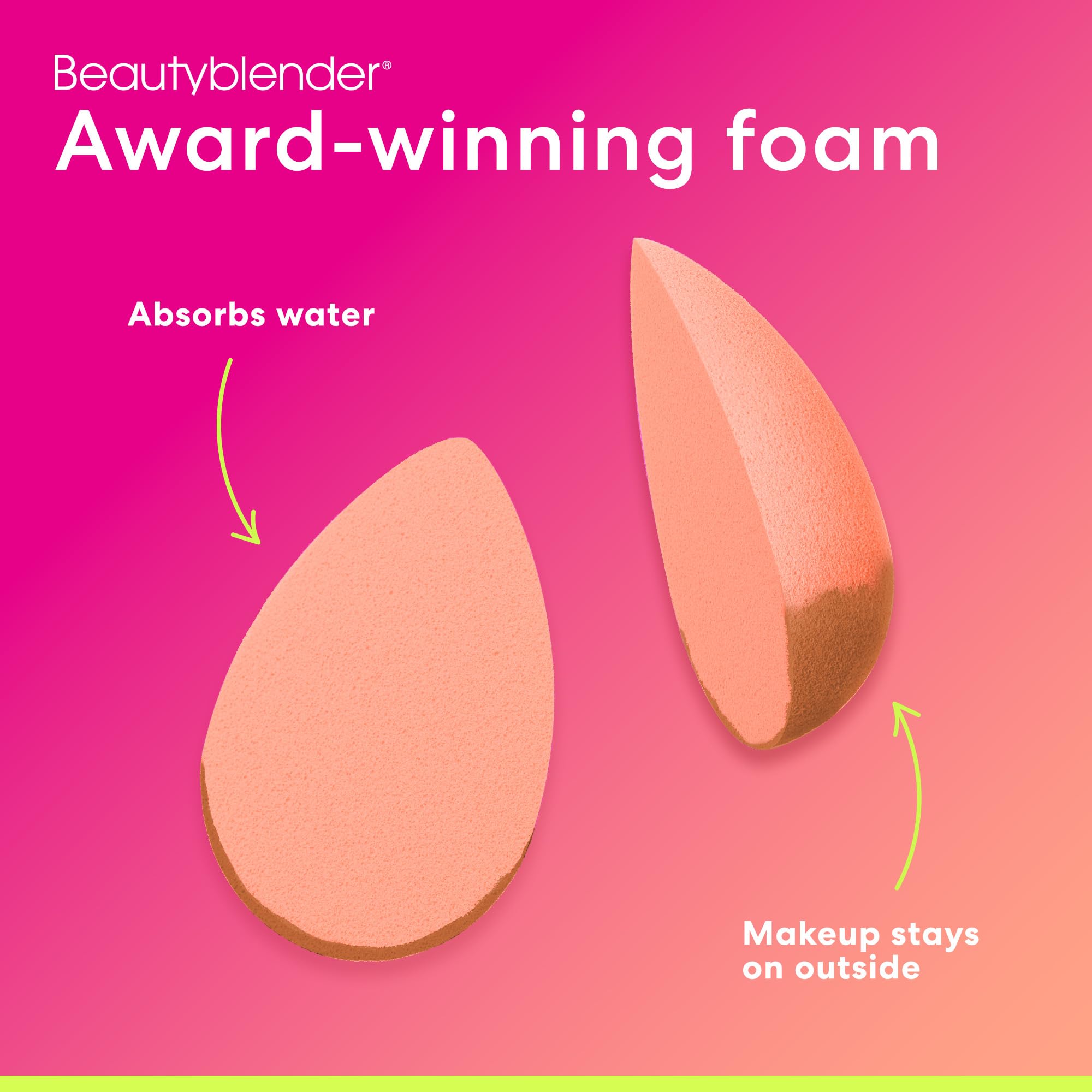Beautyblender® | Bubble Beauty Blender Makeup Sponge, Super-Soft Foam Easily Blends Foundations, Powders & Creams, Made in USA, Reusable, Washable, Streak Free Application, Vegan, Cruelty Free