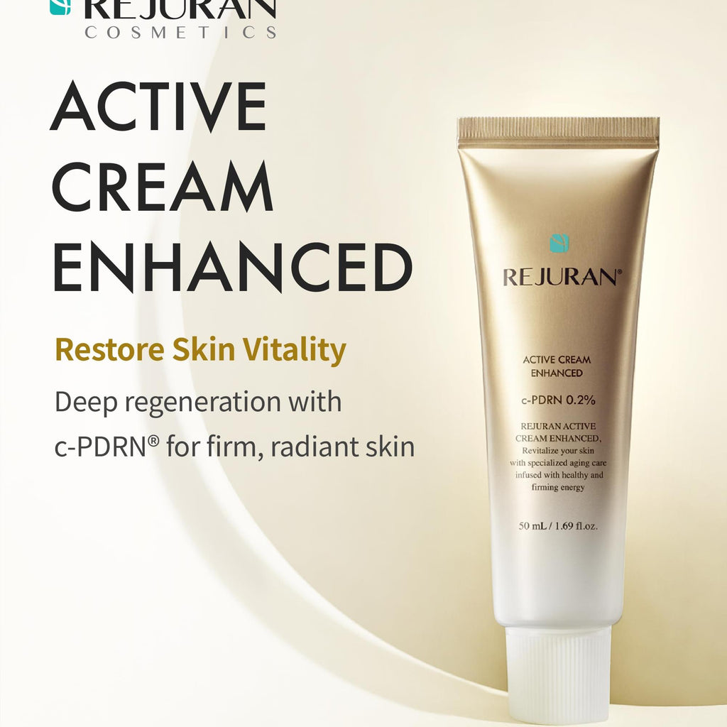 REJURAN® Active Cream Enhanced, DOT™ c-PDRN® – Deep Rejuvenation Salmon DNA PDRN Face Moisturizer for Collagen Boosting, Skin Elasticity, Firming, and Lifting. Korean Skincare. (1.69 fl oz)