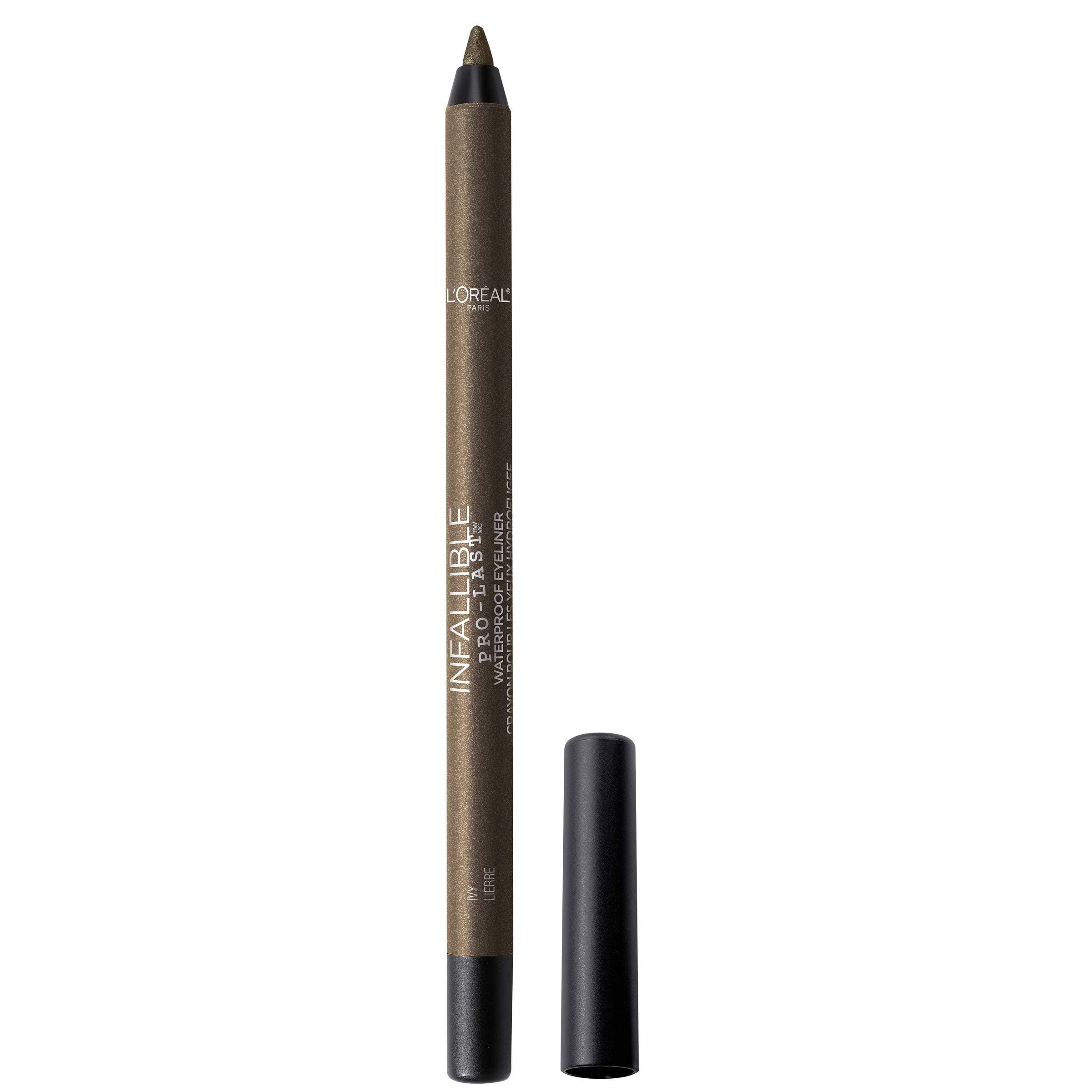 L'Oreal Paris Makeup Infallible Pro-Last Pencil Eyeliner, Waterproof and Smudge-Resistant, Glides on Easily to Create any Look, Black, 0.042 oz., 1 Count