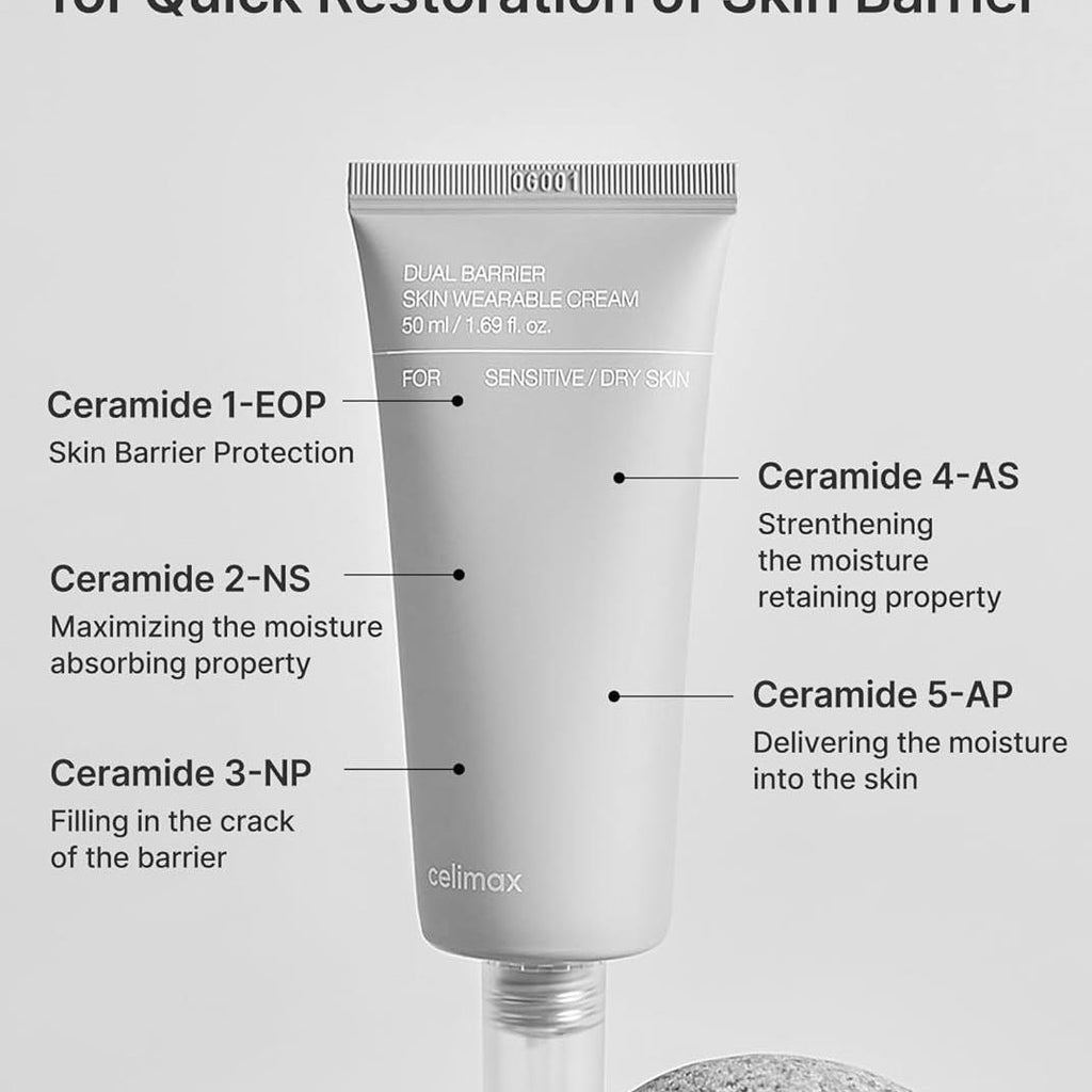 celimax Dual Barrier Trial Kit Travel Size, Gift Set | with Creamy Toner & Skin Wearable Cream, Travel Size, Mini-sized Gift Set, Ceramides, Peptide