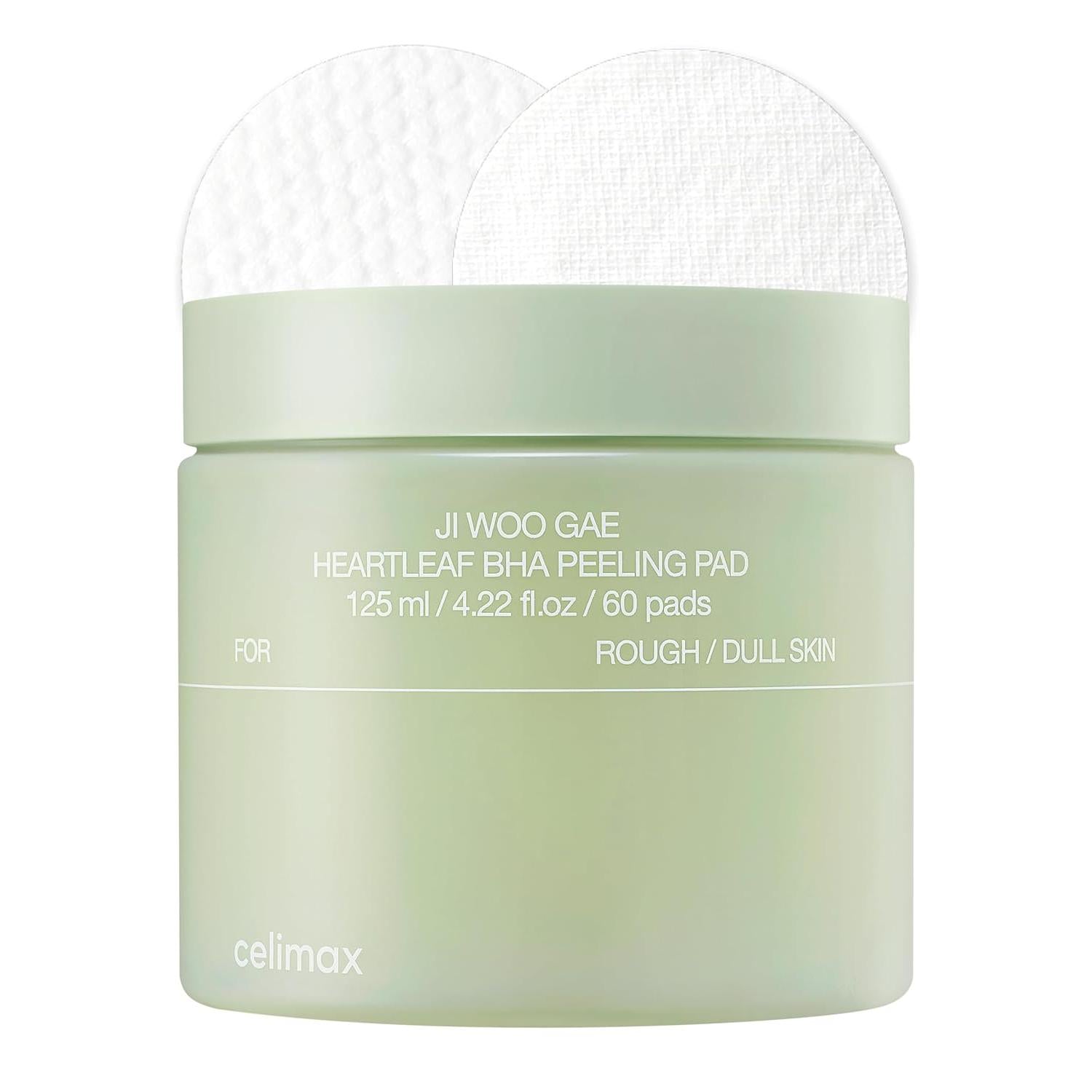 celimax Ji.Woo.Gae Pore+Dark Spot Brightening Pad (40 Pads) + Ji.Woo.Gae Heartleaf BHA Peeling Pad (60 pads) Bundle
